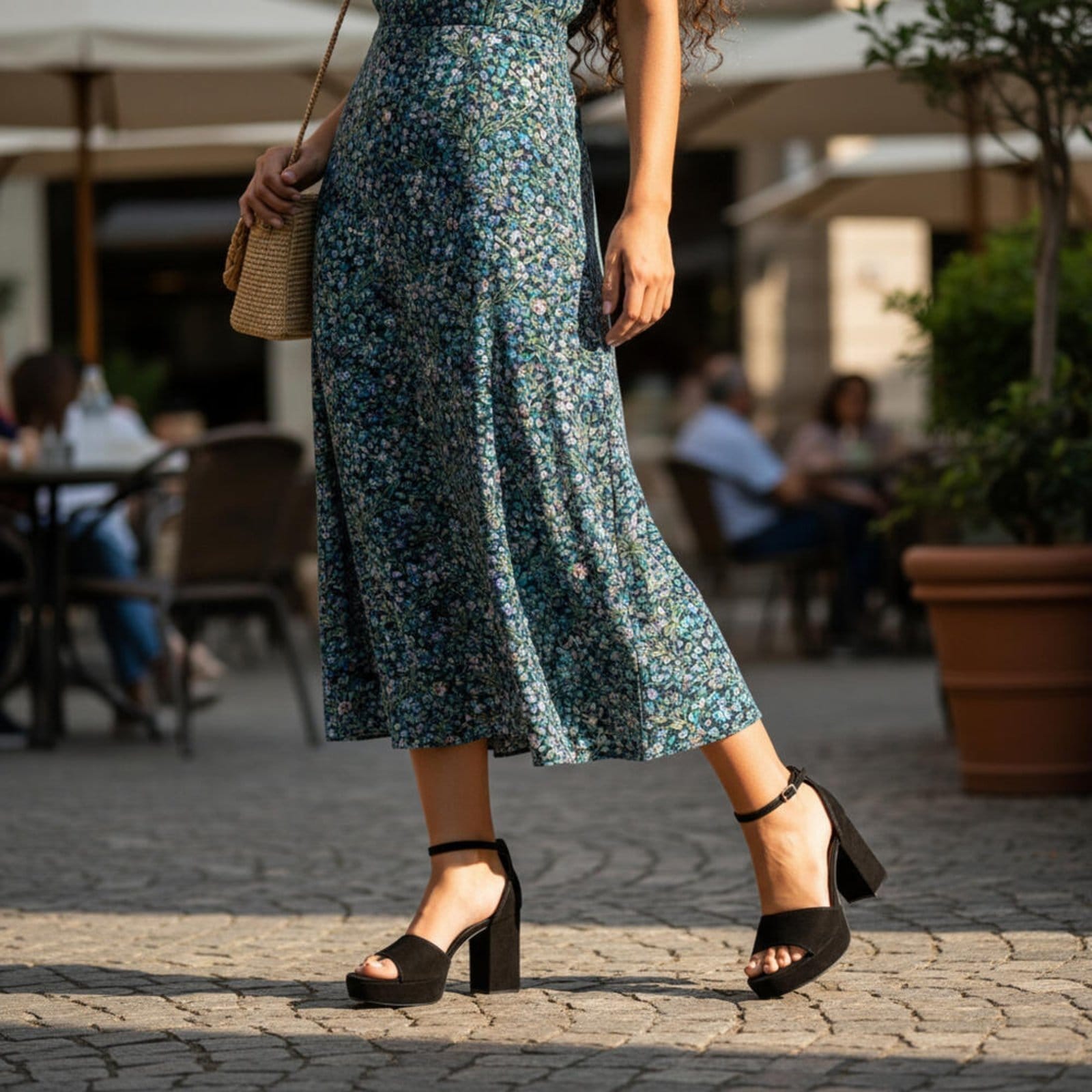 Vista 2 Sandália Feminina Meia Pata Via Marte 141025 5831025 VIA MARTE preto