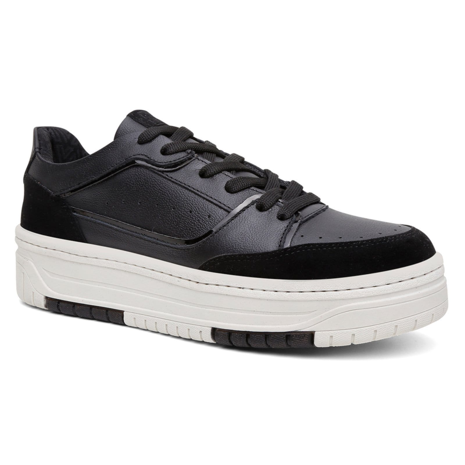 Tênis Feminino Vittal Aura Couro Solado Flatform Confort