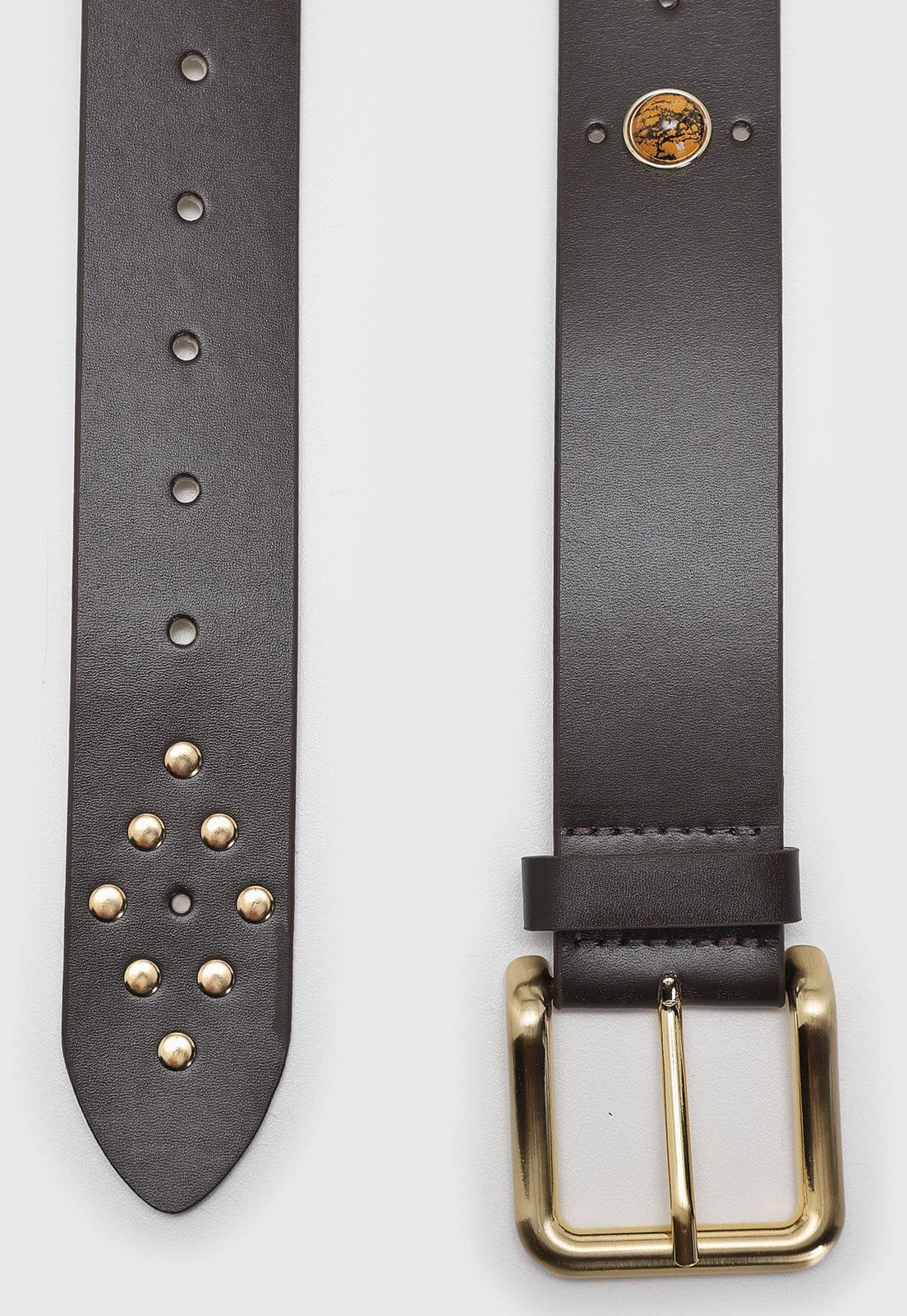 Cinto Feminino Vicenza Tachas Fivela Chocolate - 2