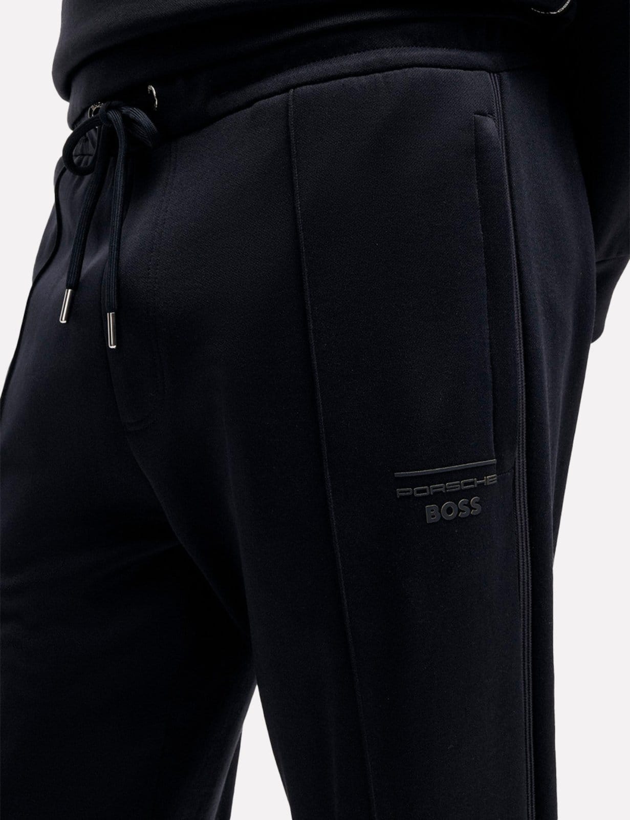 Vista 2 Calça Hugo Boss masculina X Porsche Moletom Regular C-Lamont 71 Hugo Boss azul marinho
