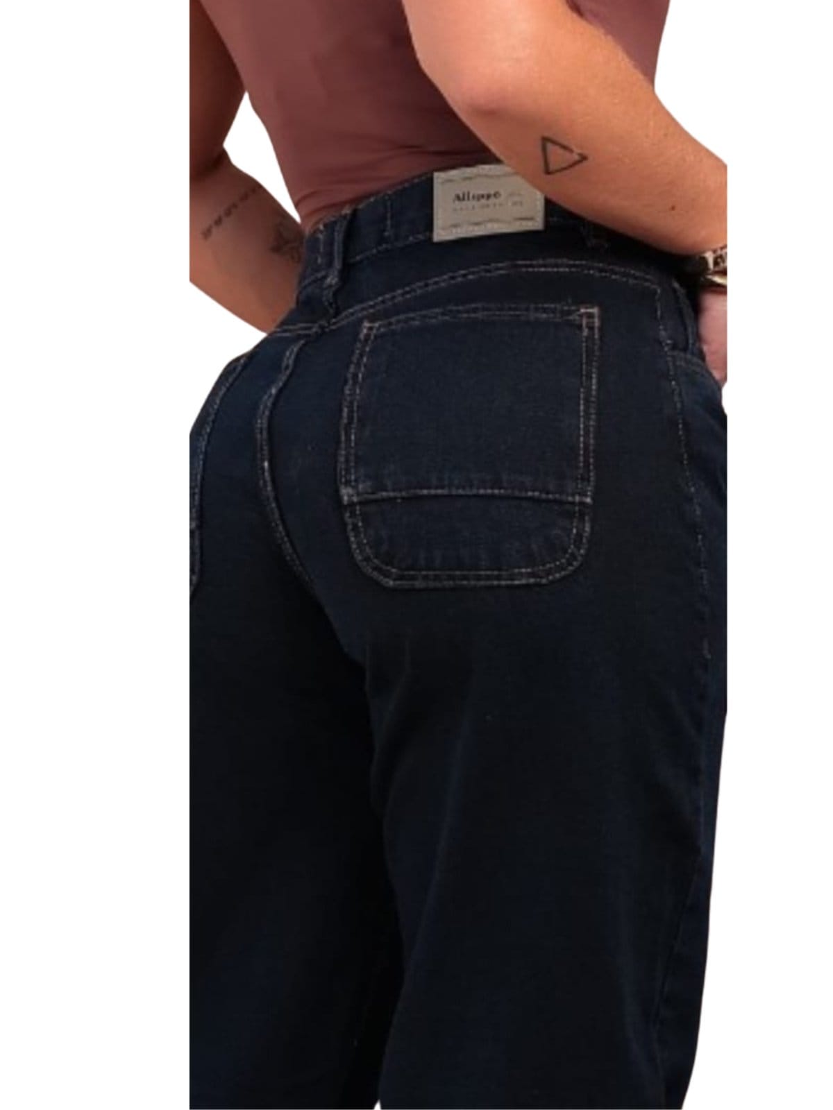 Vista 2 Calça Feminina Tradicional Reta Jeans Azulão JEANS LIGHT azul marinho