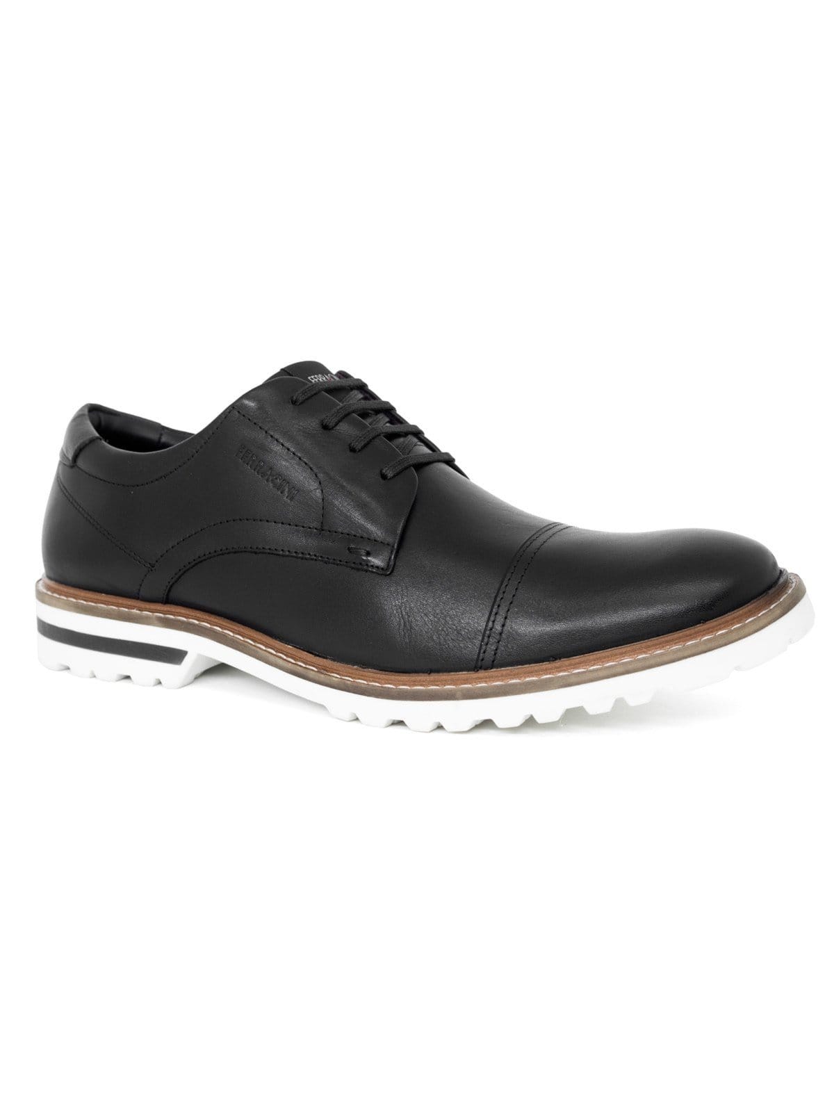 Sapato Masculino Ferracini 24h Cincy Derby Couro Tratorado com Cadarço Conforto - 2