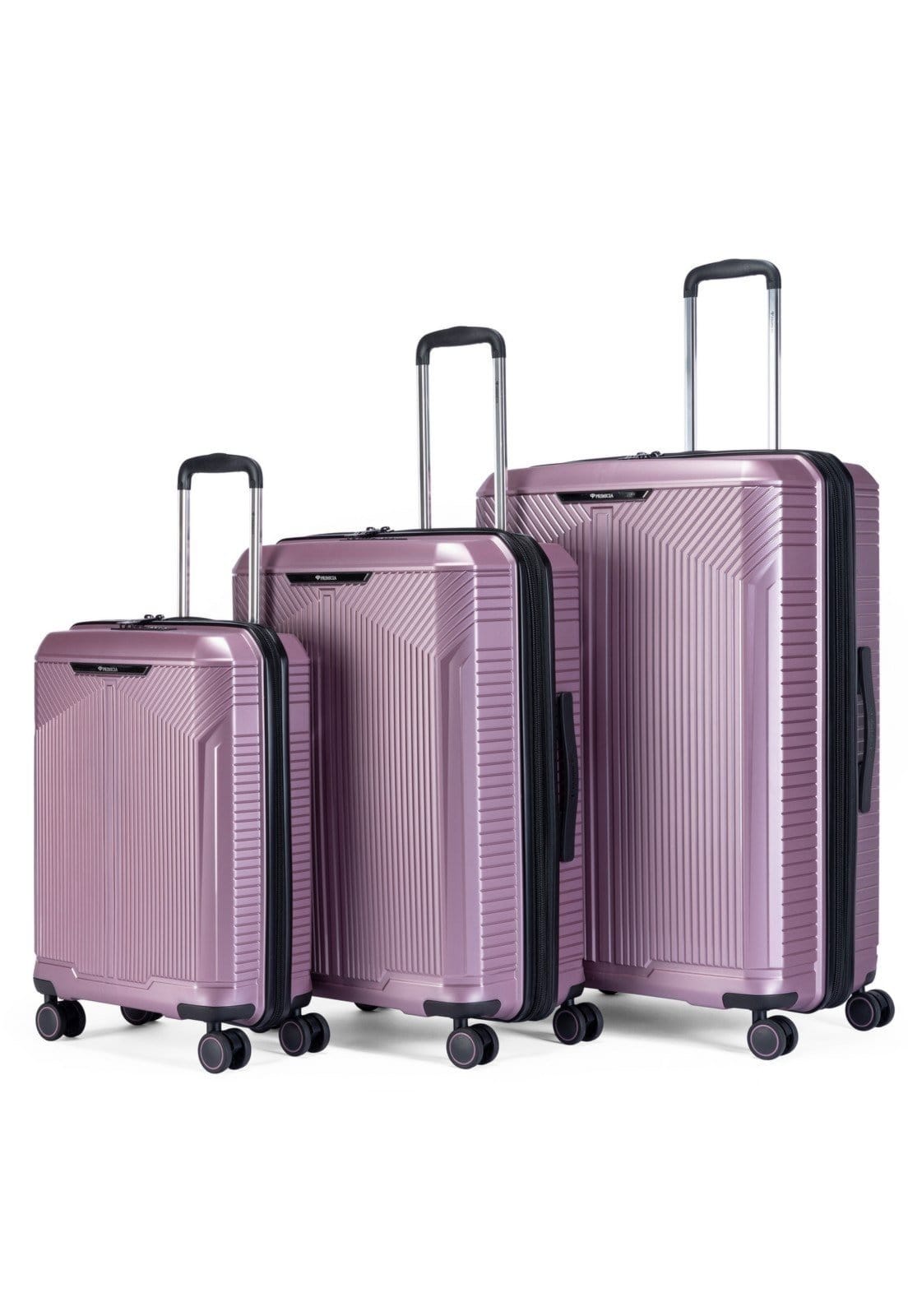 Kit Com 3 Malas De Viagem ABS Rígido Primicia Rodinhas 360° Reforçada com Cadeado TSA Espaçosa