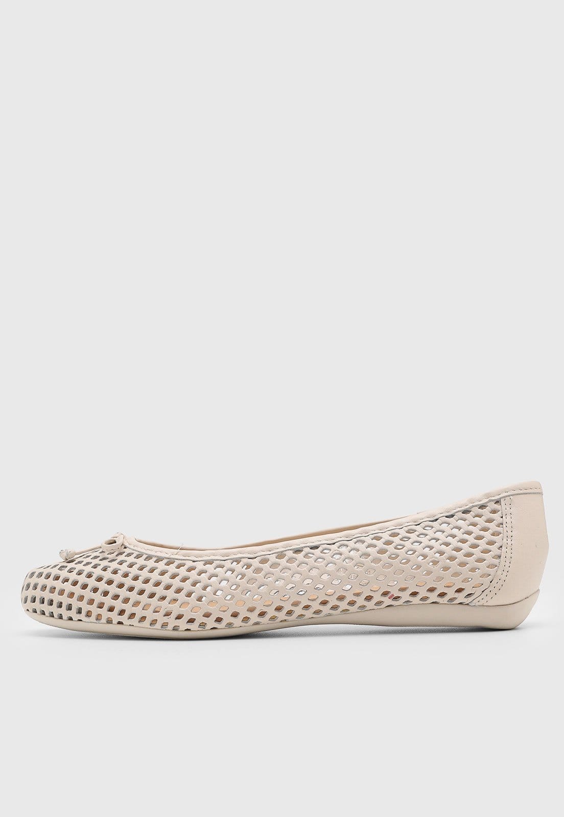 Sapatilha Feminina Bottero Recortes Vazados Laço Off-white