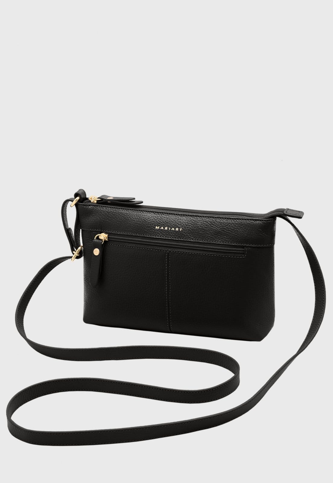 Bolsa Transversal Couro Mariart Cipozinho Preta