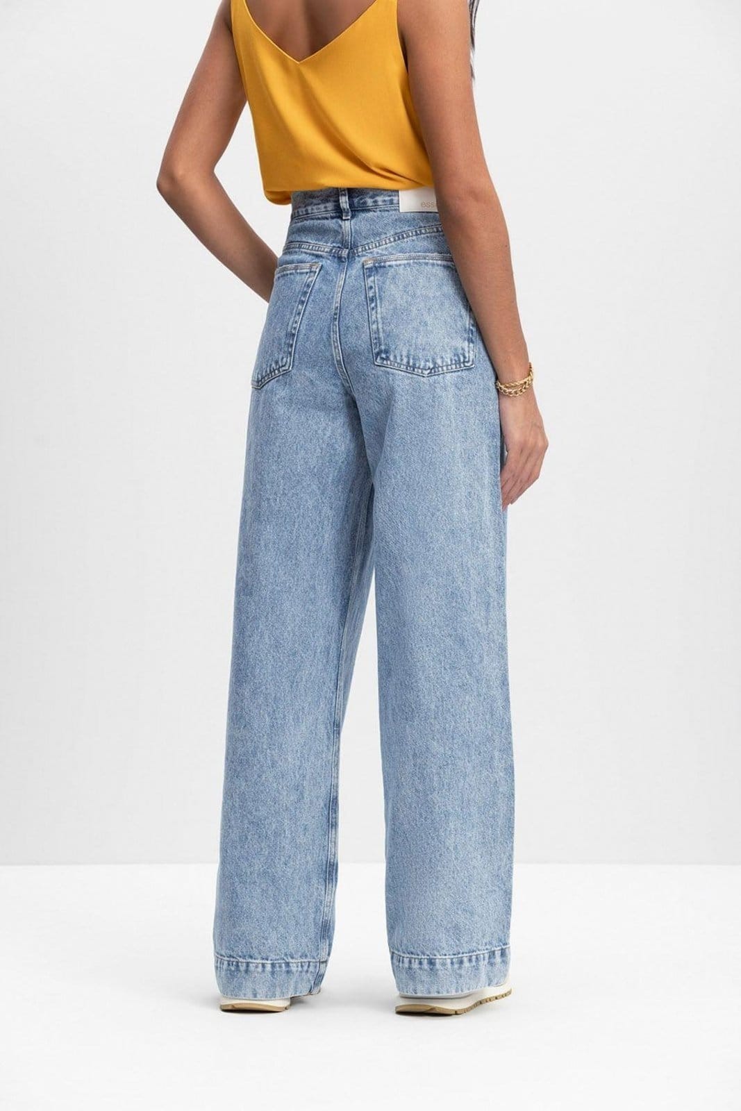 Vista 2 Calça jeans wide leg feminina Essendi Essendi azul