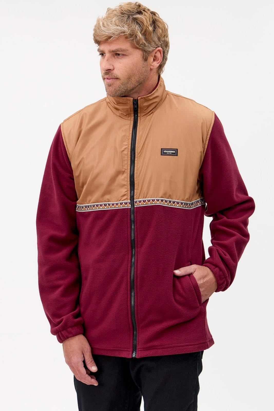 Vista 2 Jaqueta Masculina Soft Térmica Vida Marinha Vida Marinha bordô