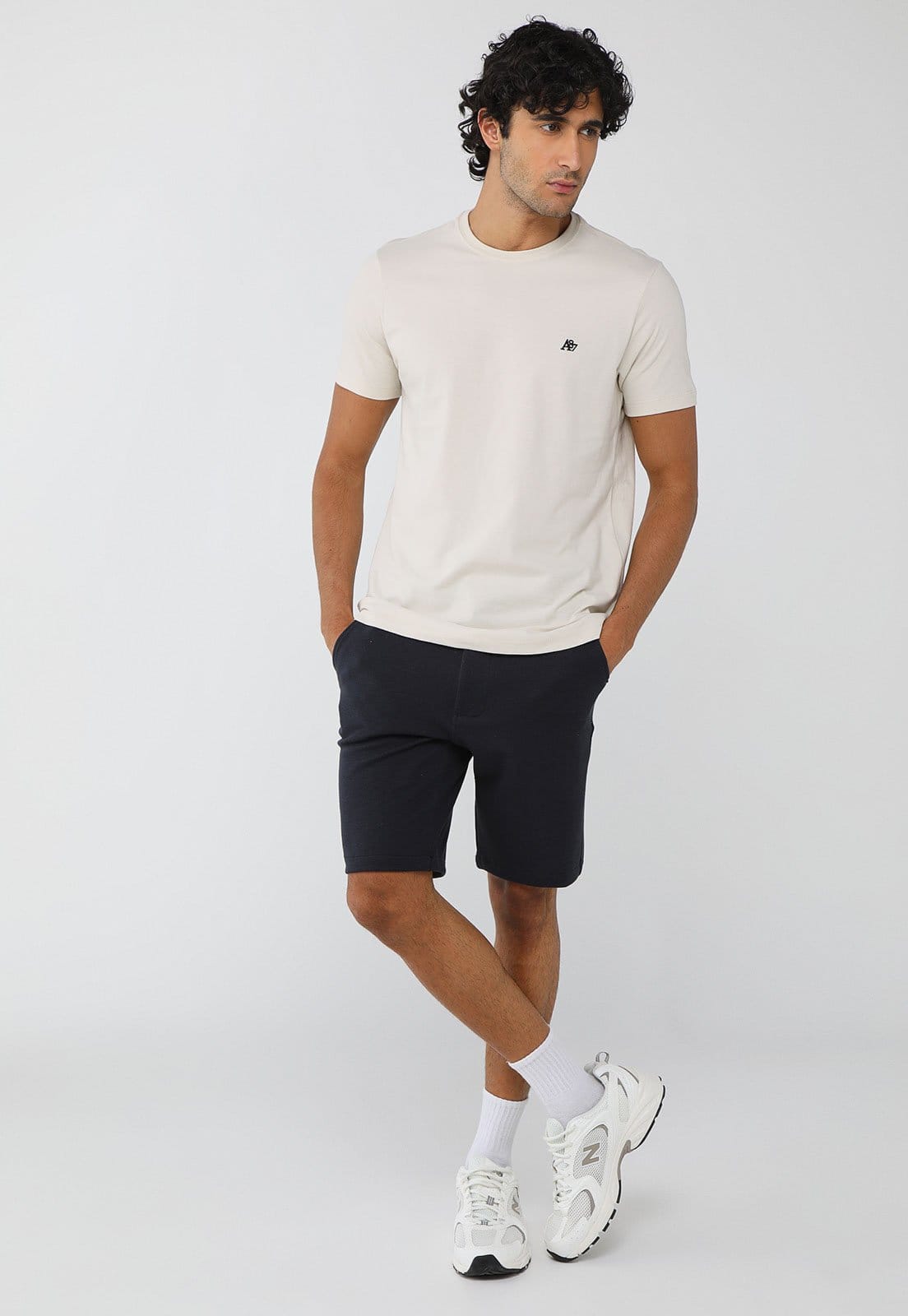 Vista 2 Bermuda Masculina Aeropostale Cintura édia Preta Aeropostale preto