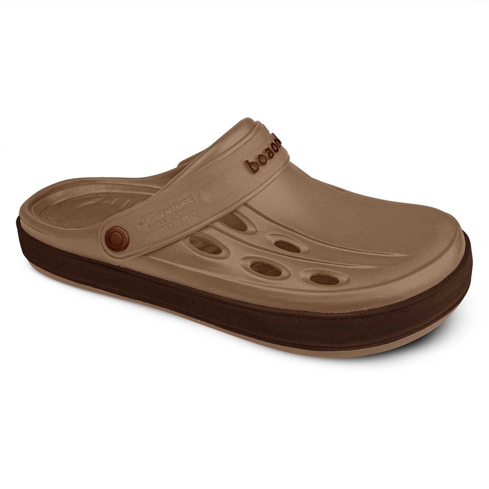 Vista 2 Babuche Masculina Boaonda Star Leveza Conforto Versatilidade Cafe Boaonda café