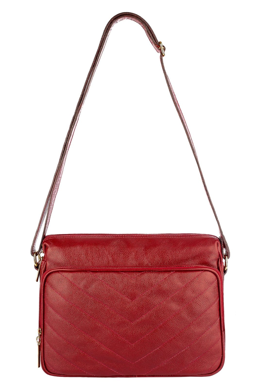 Bolsa de couro liso tiracolo Anita