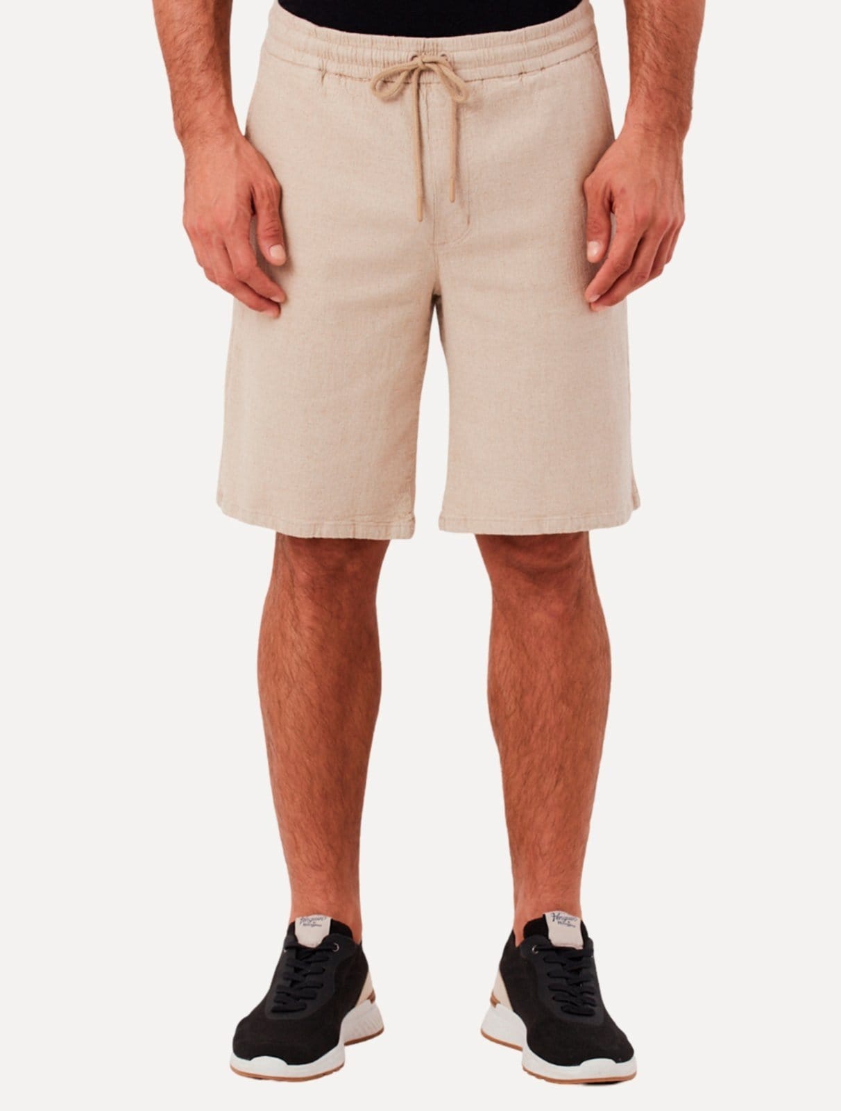 Bermuda Original Penguin Masculina Regular Chino Linho Areia Mescla