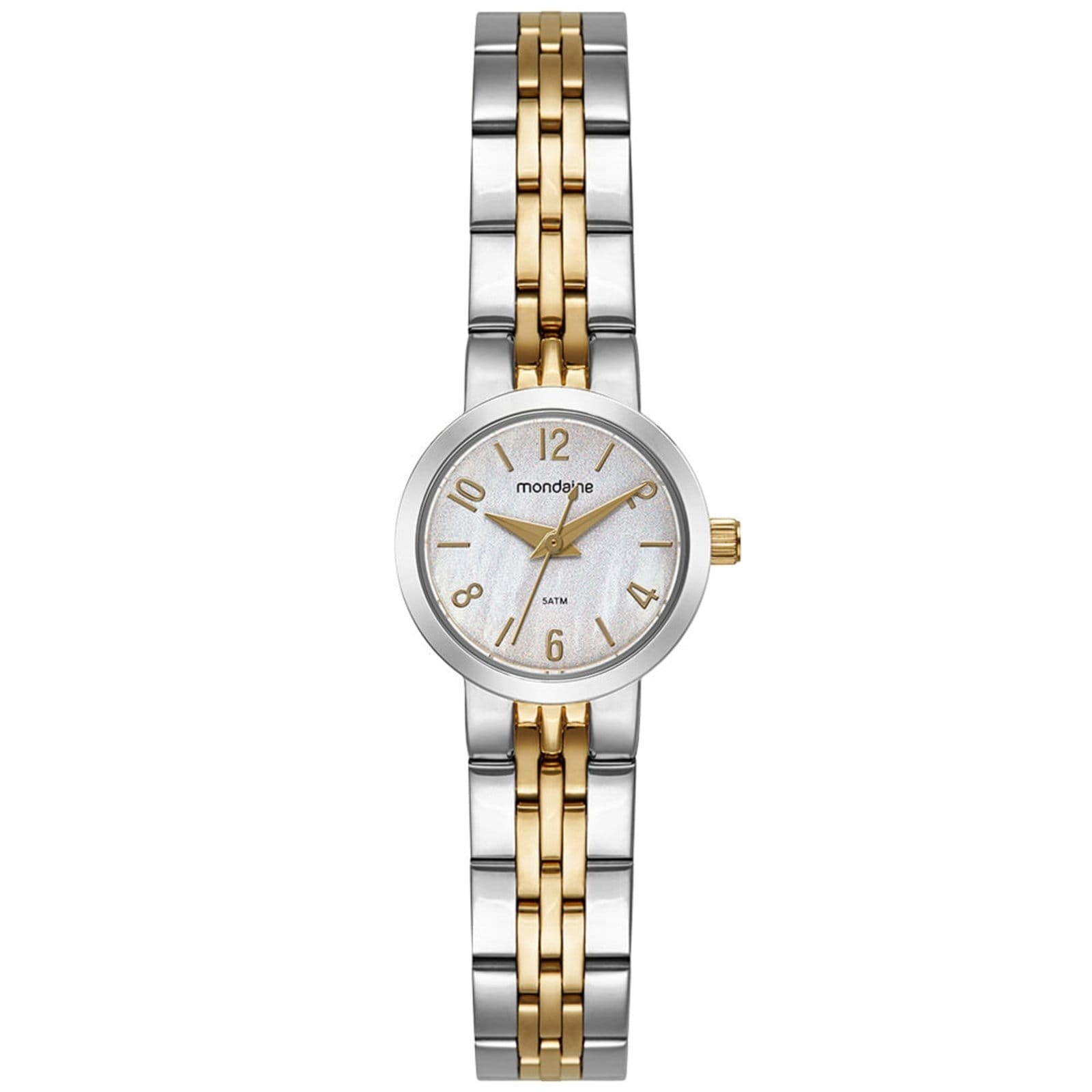 Relógio Feminino Clássico Bicolor Estojo Mini Bolsa