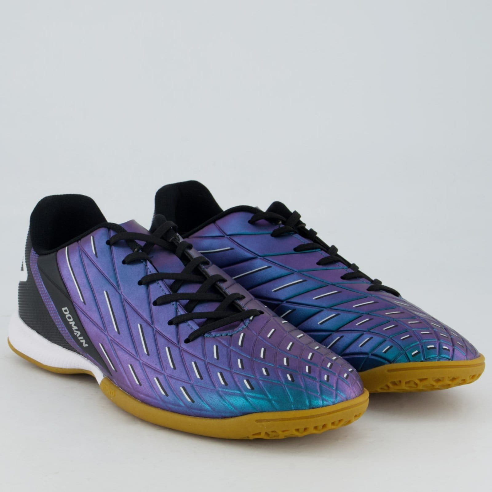 Vista 2 Chuteira Umbro Domain Futsal e Preta Umbro azul