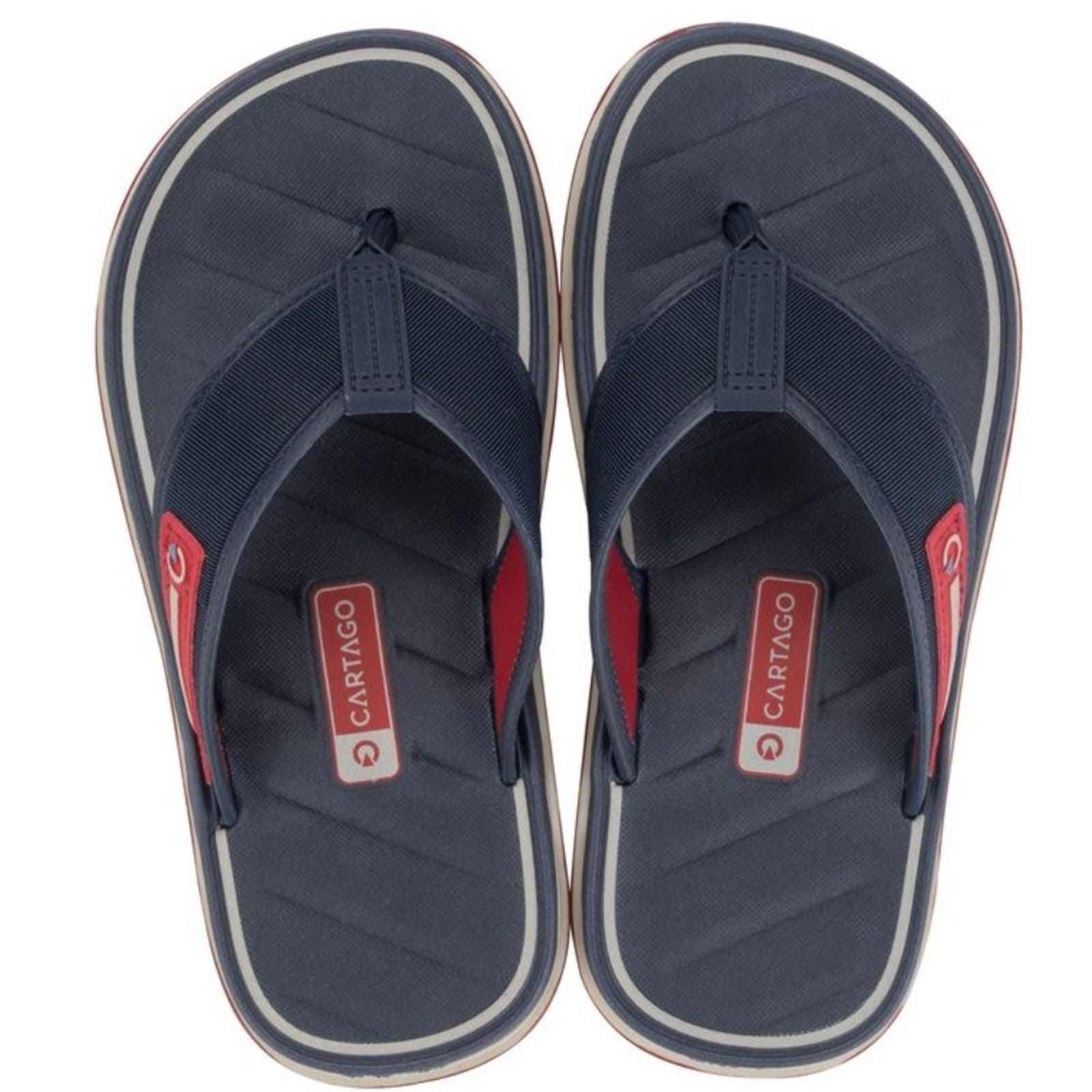 Vista 2 Chinelo Cartago Malaga Sport Dedo Inf 12309 Meninos Grendene azul marinho