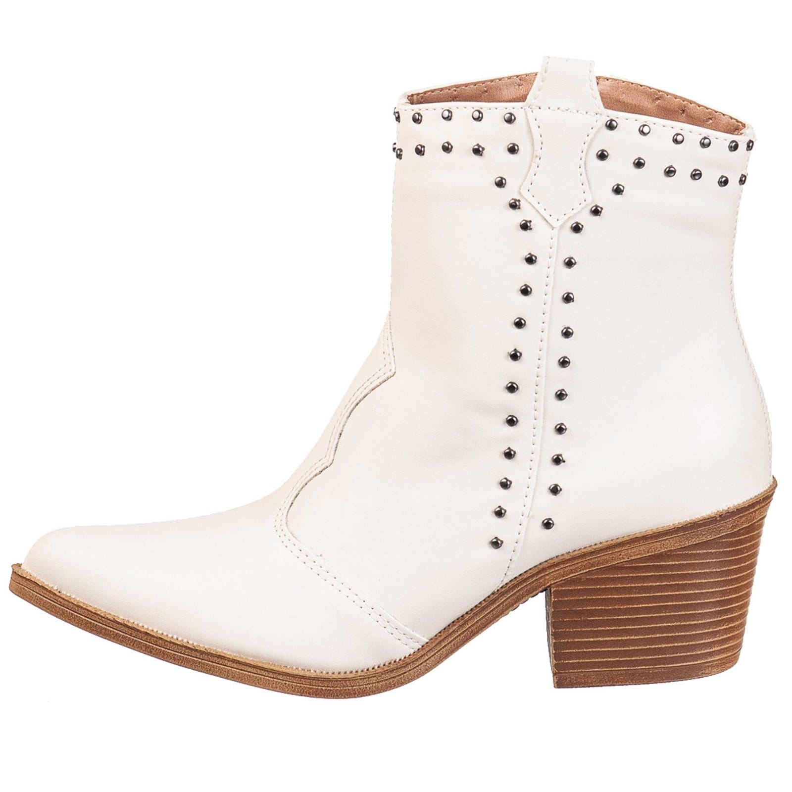 Vista 2 Bota Western Feminina Texana Country Via Birigui Cano Curto Bico Fino OffWhite VIA BIRIGUI off-white offwhite