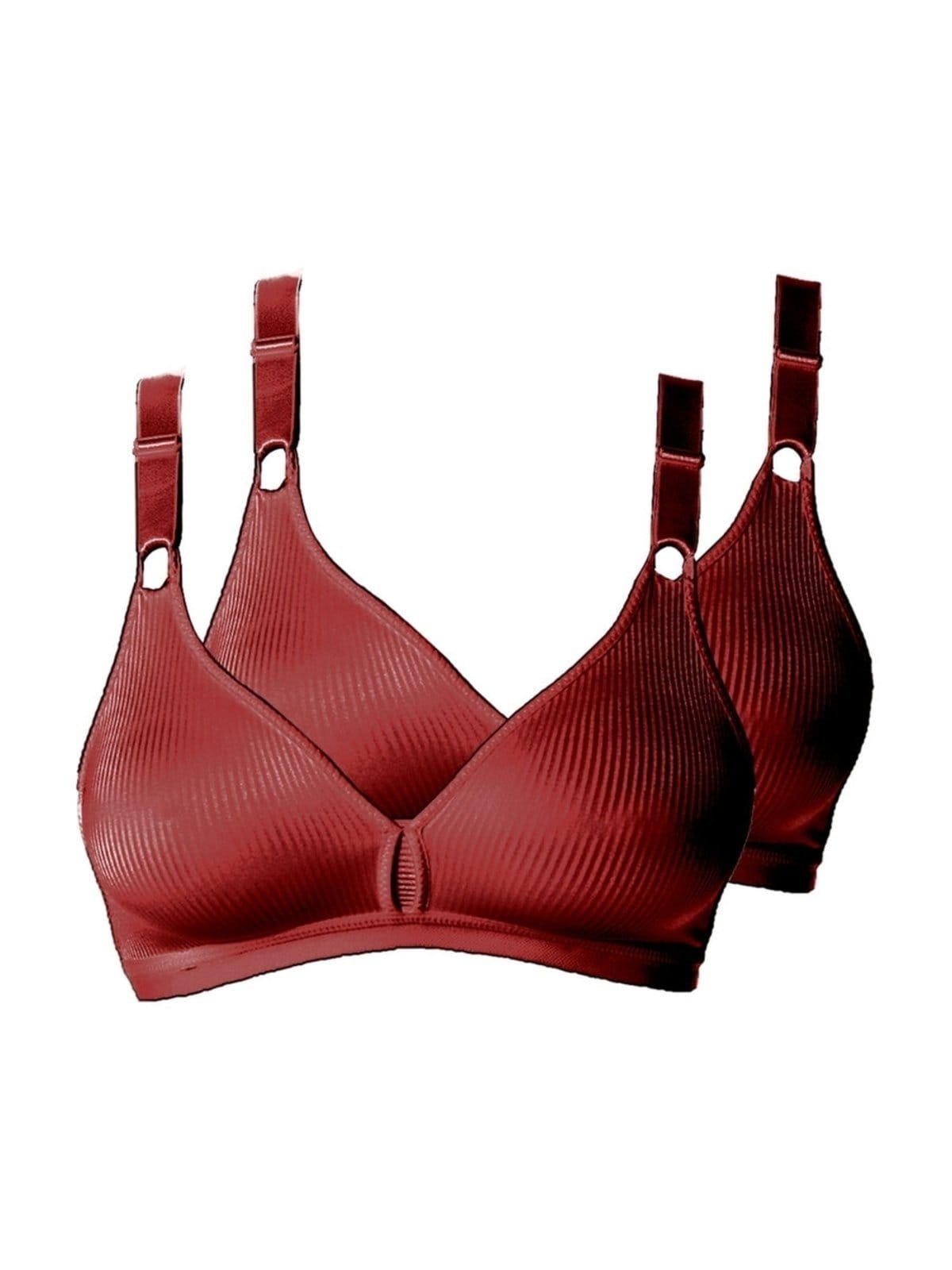 Vista principal Kit com 2 Sutiãs sem Aro e sem Bojo Demillus 61196/61096 Taça B Demillus vermelho