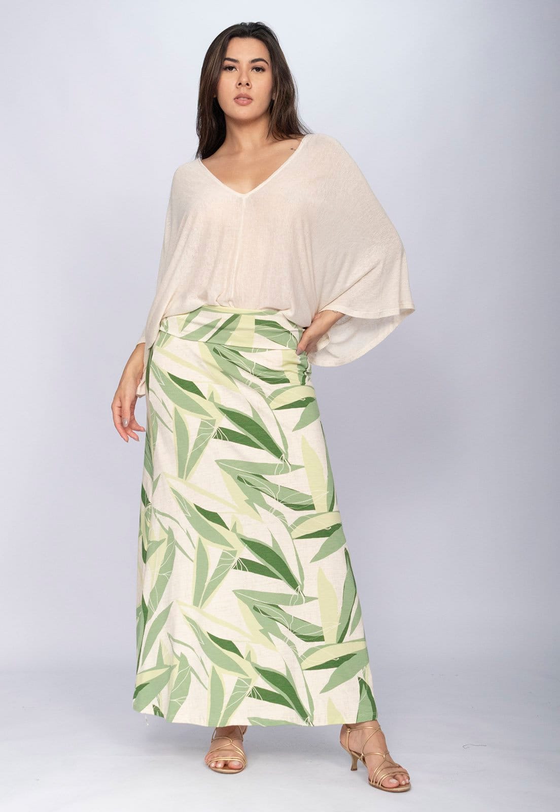 Saia CabanaFree Longa Malha SAZ Estampa Verde Selvagem - 2