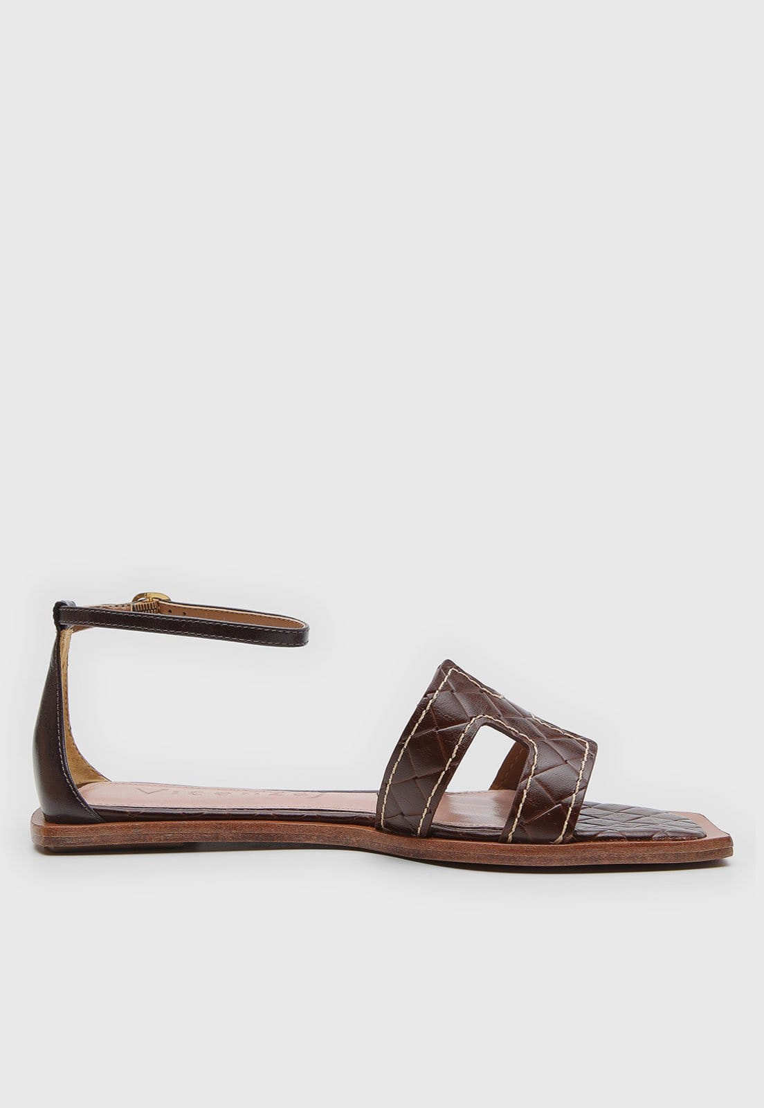 Vista 2 Rasteira Fechada Feminina Vicenza Bico Quadrado Vicenza marrom