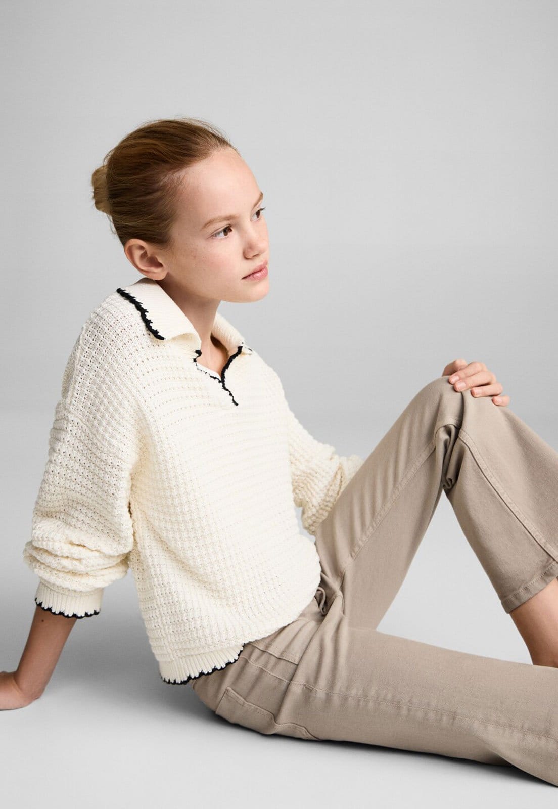 Vista 2 Infantil - Calça MANGO Pockets Mango Kids bege