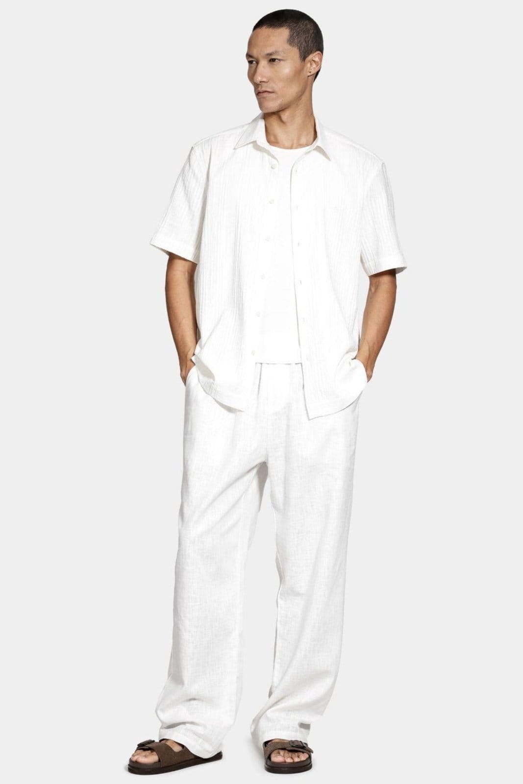 Vista 2 Camisa Aramis Regular Textura Jacquard Off White Aramis branco white