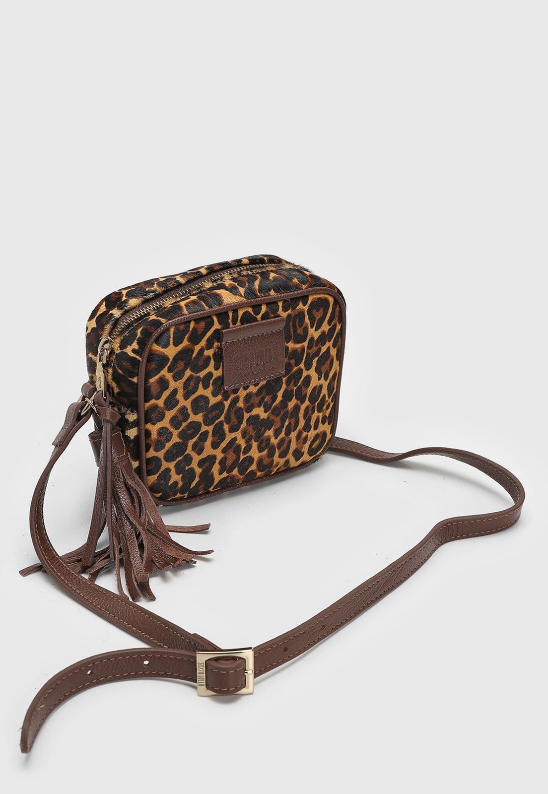 Vista 2 Bolsa Transversal Santa Lolla Animal Print Santa Lolla marrom