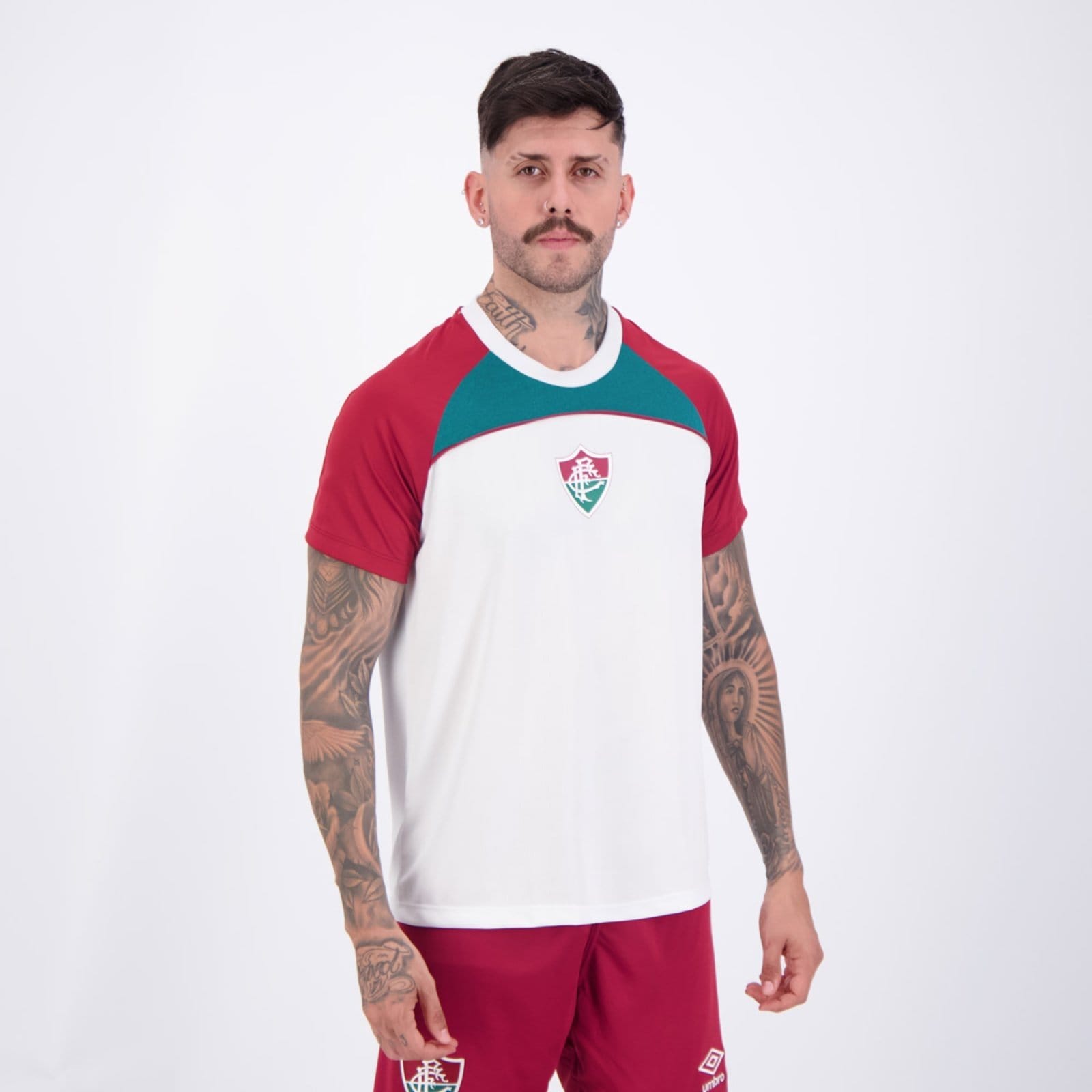 Vista 2 Camisa Fluminense Timbre Branca braziline branco