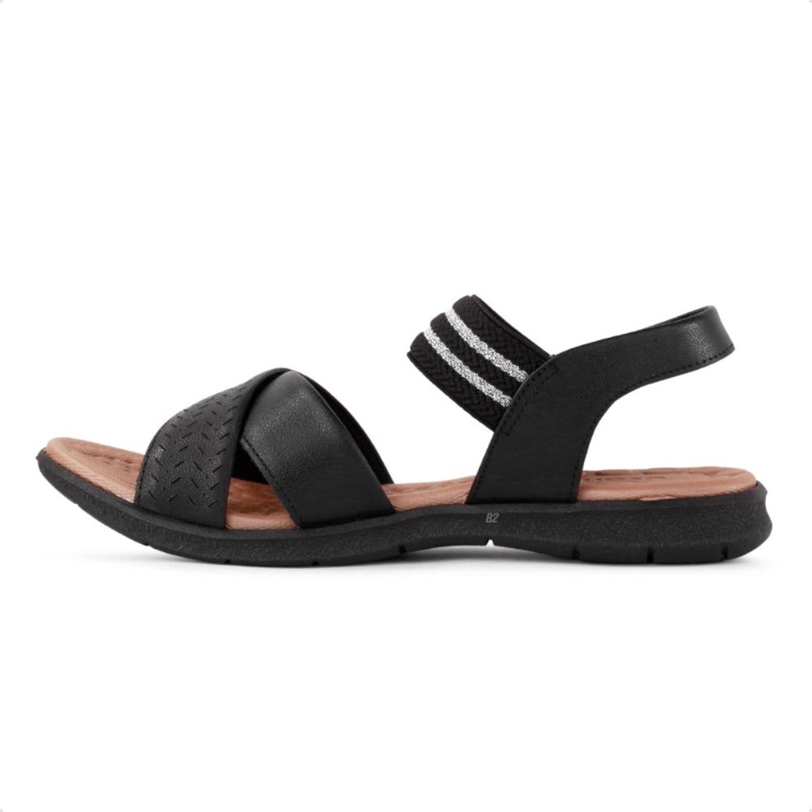 Vista 2 Sandália Usaflex Elastic Feminina Usaflex preto