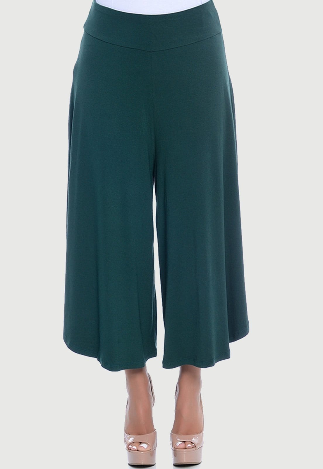 Vista principal Calça Pantacourt com Cós B'Bonnie Noemi Musgo BBonnie verde