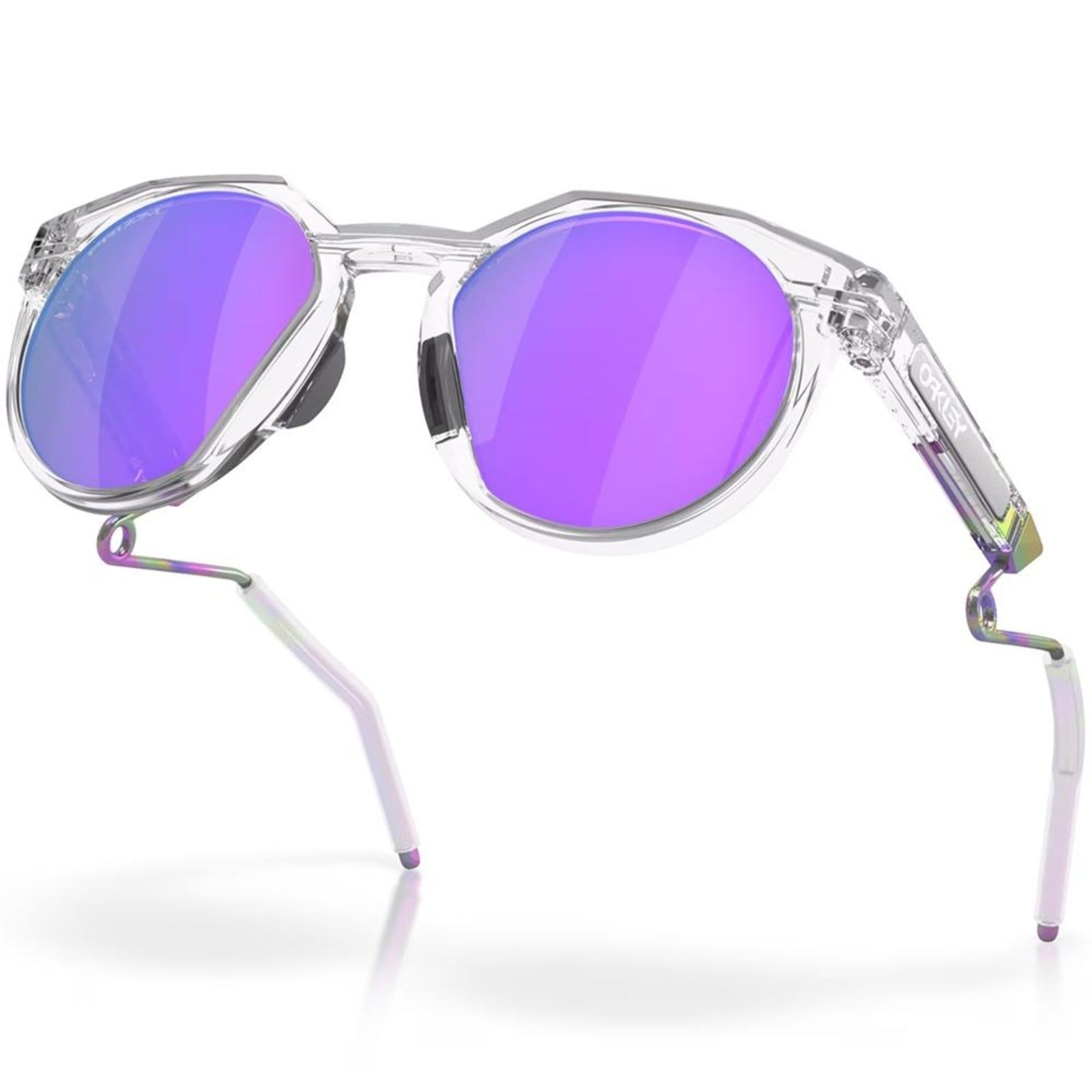 Vista 2 Óculos de Sol Oakley HSTN Metal Matte Clear Prizm Violet Oakley cinza clear
