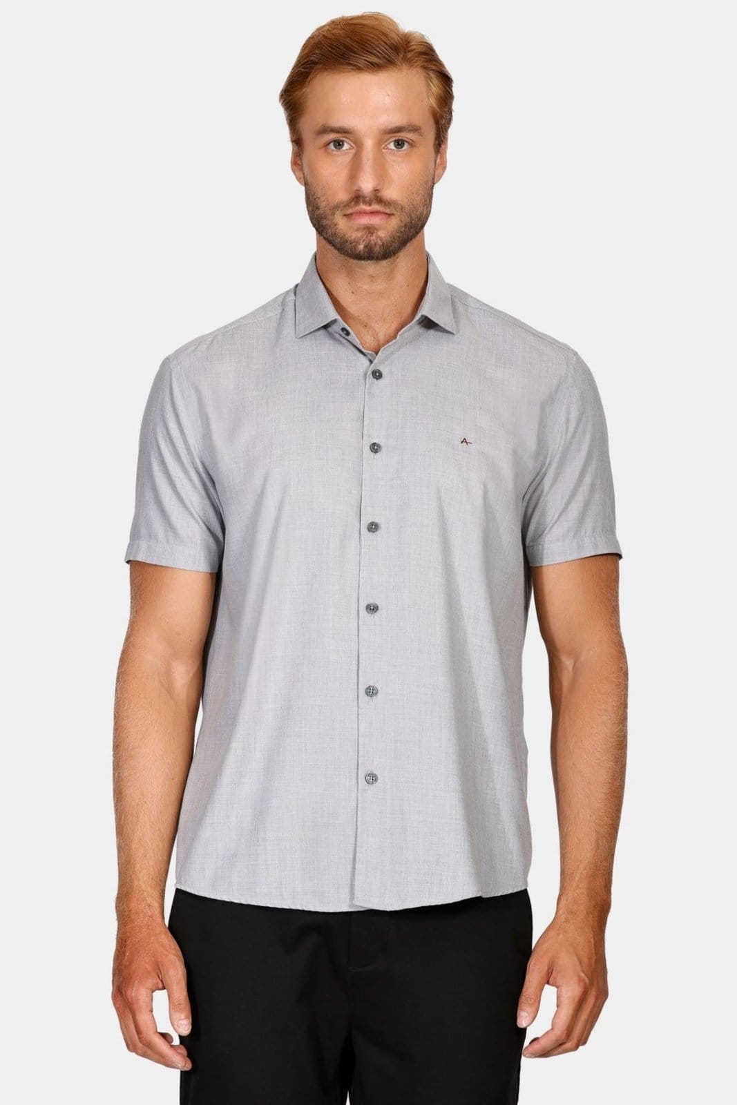 Camisa Regular Melange Chumbo