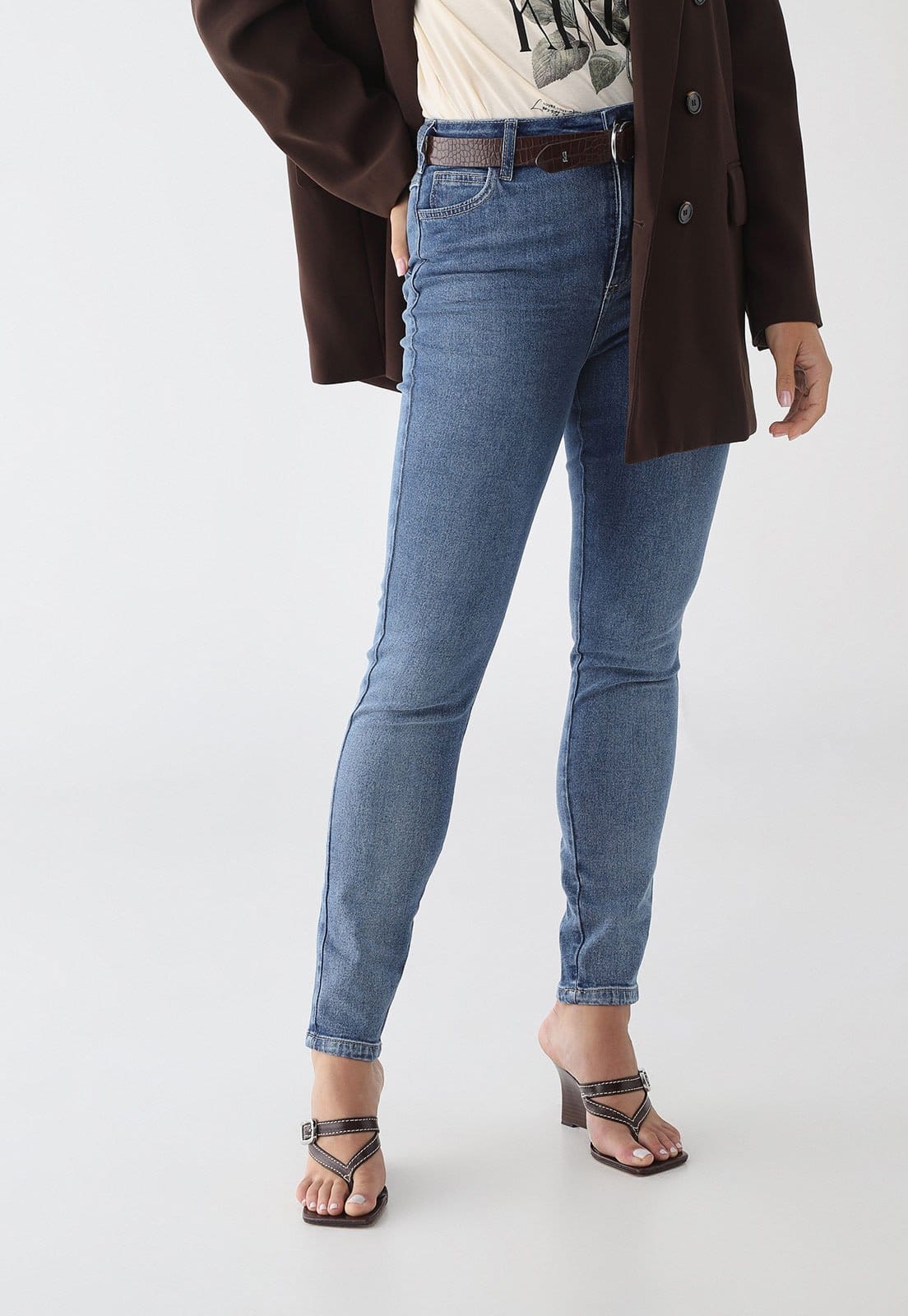 Calça Jeans Feminina Colcci Cintura Alta Médio