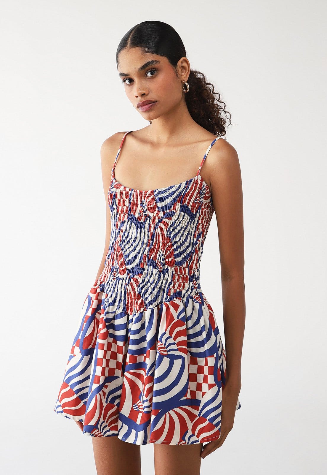 Macaquinho FARM Curto Concha Grafica Off-White