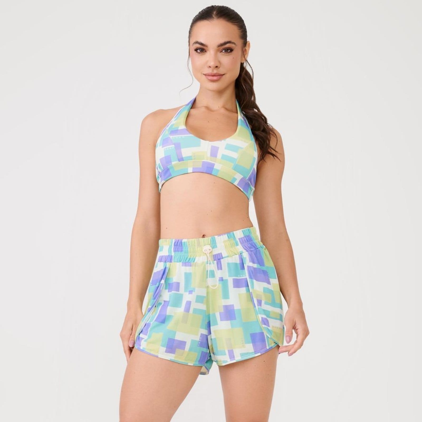 Short Transpassado Estampa Relax Poliamida Soft