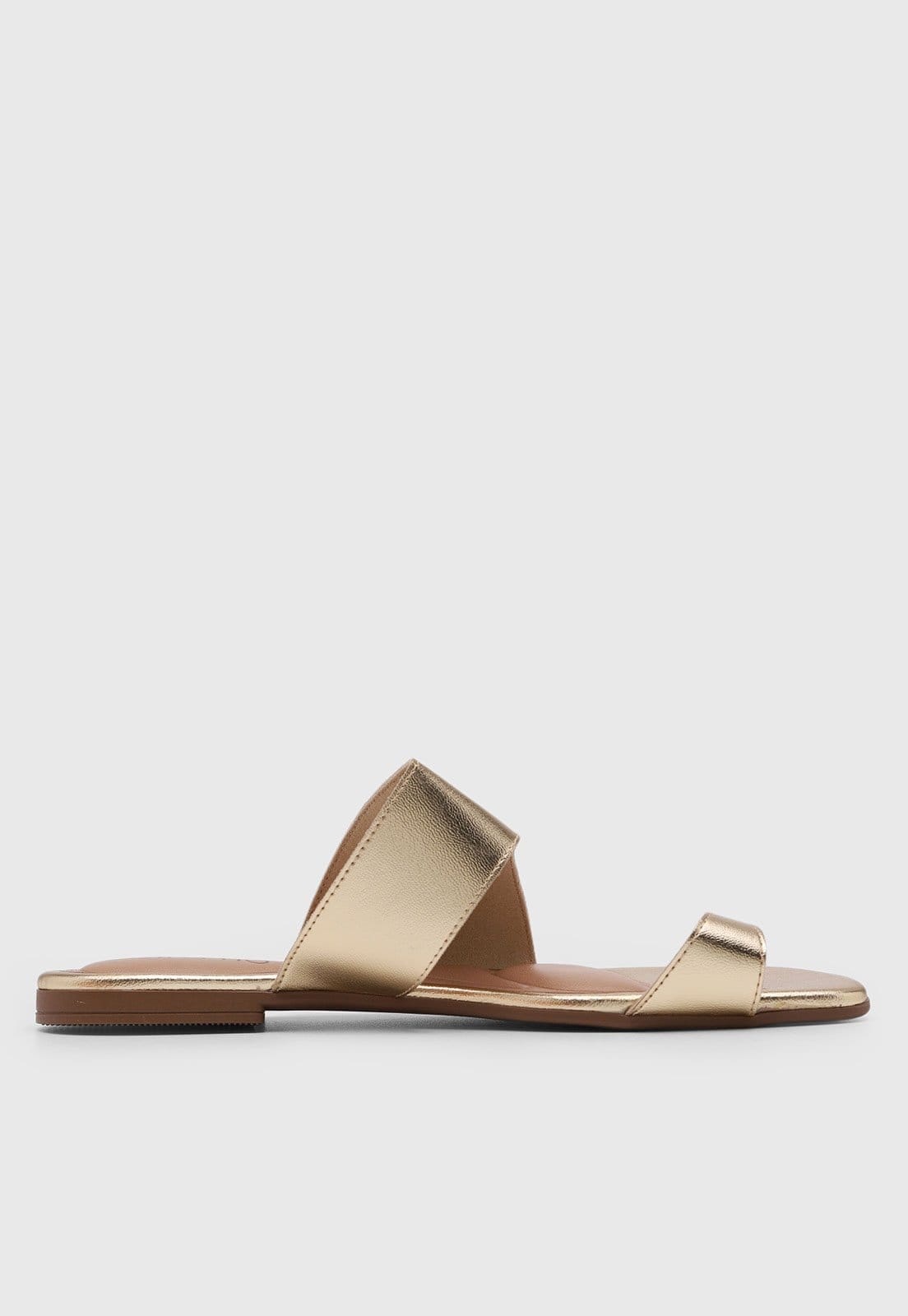 Vista 2 Rasteira Feminina Beira Rio Metalizada Dourada BEIRA RIO dourado