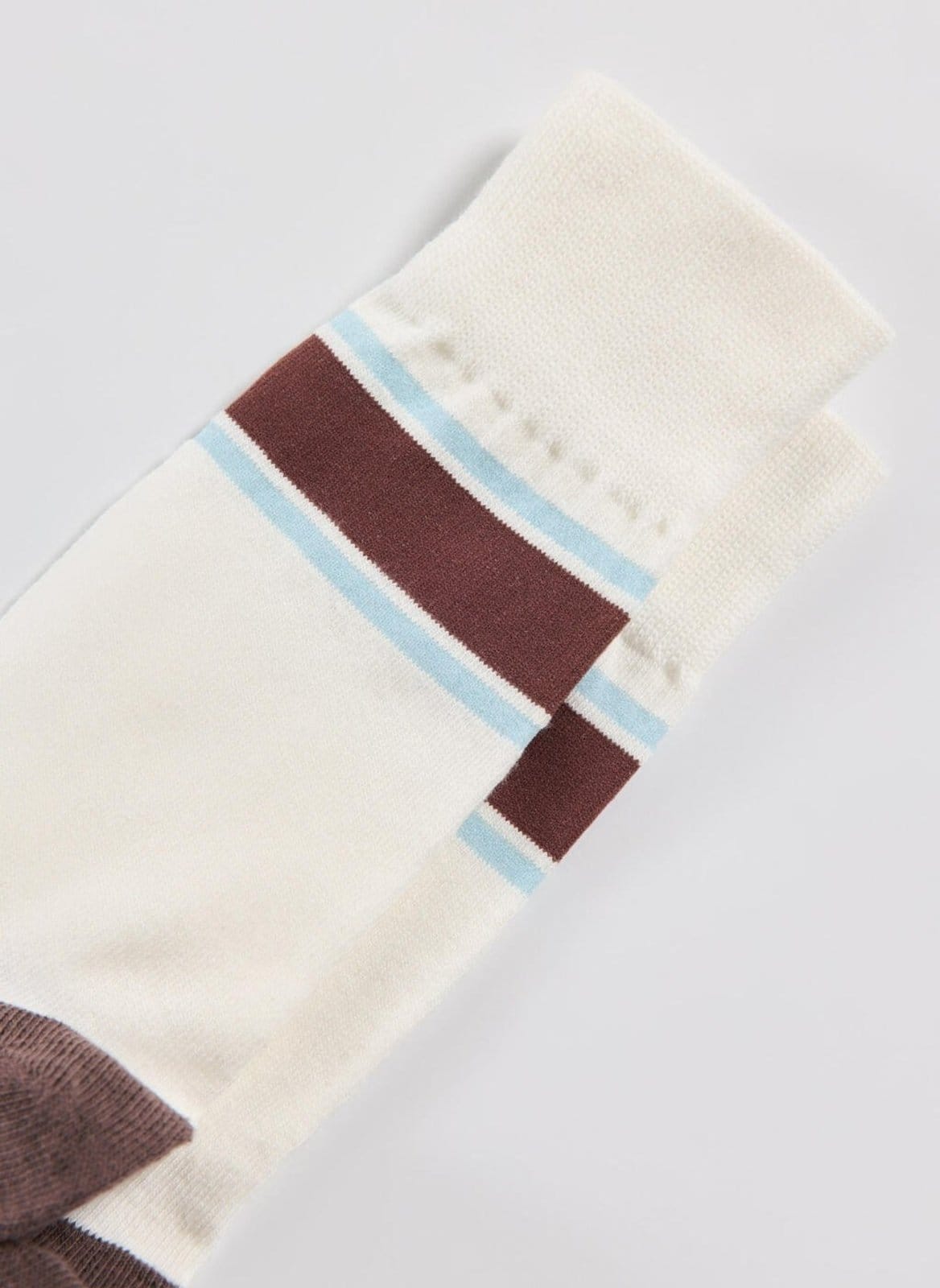 Vista 2 Meia Off-White Listra Marrom Youcom off-white white