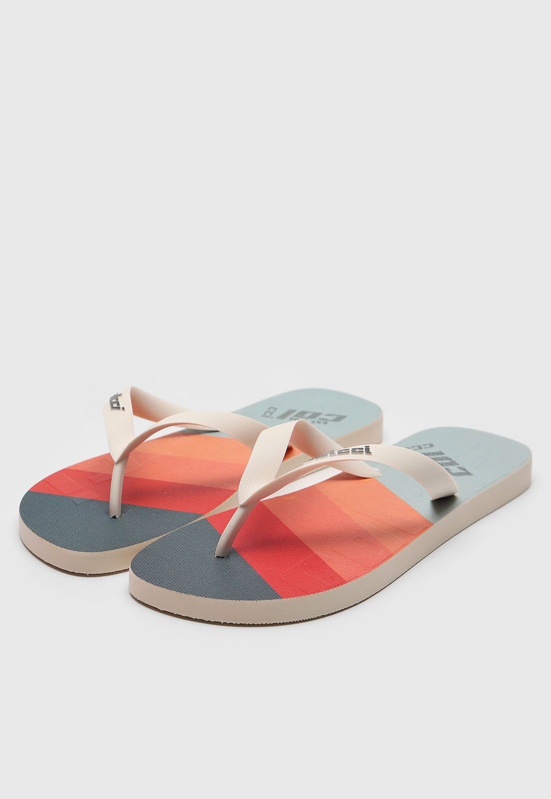 Vista 2 Chinelo Colcci De Dedo Logo Off-White Colcci off-white white