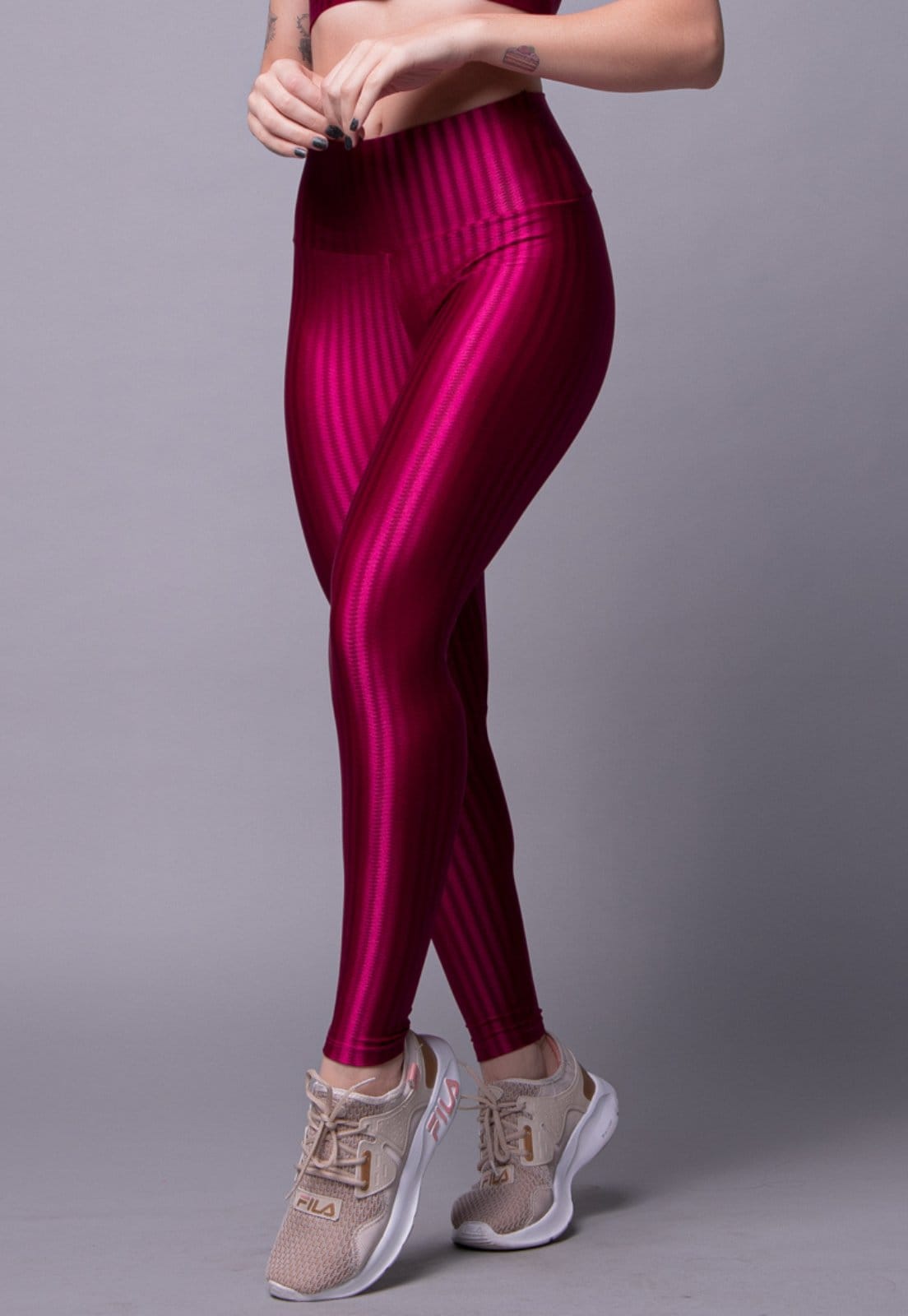 Calça Legging Feminina New Zig 3d Poliamida Escuro