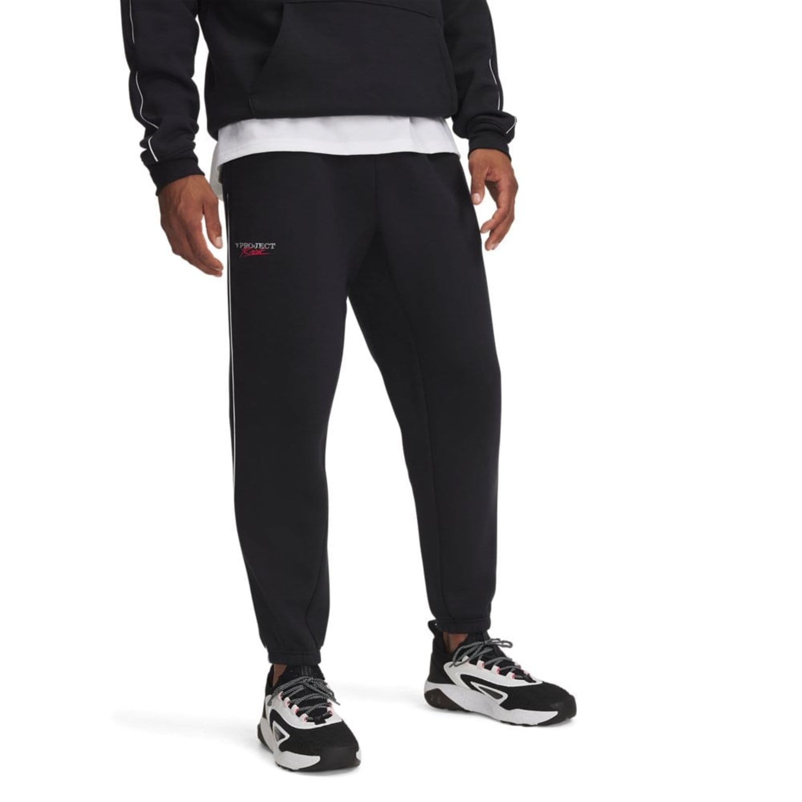 Vista principal Calça Jogger Under Armour Project Rock Flece Masculino Under Armour preto