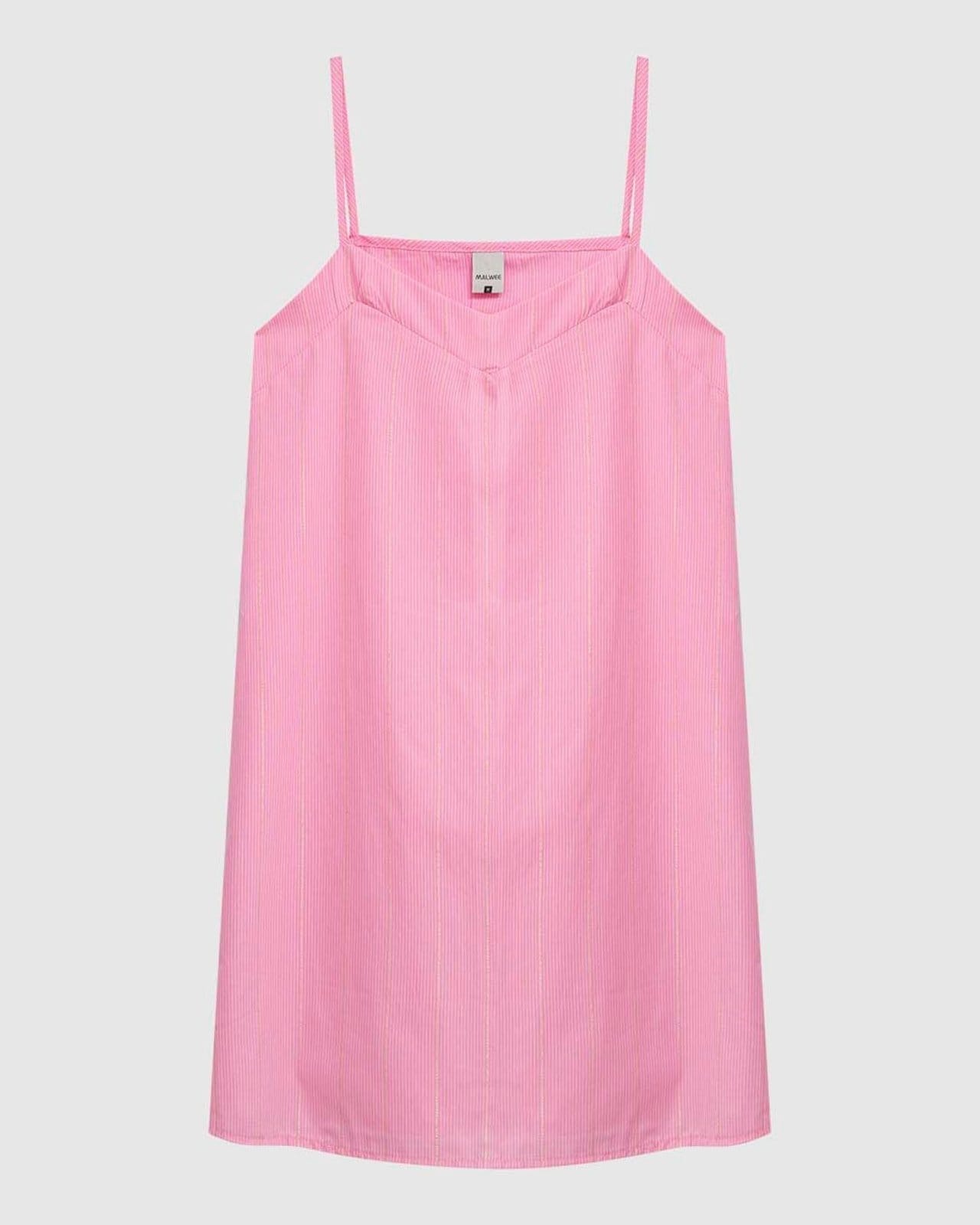 Vestido Feminino Decote V Alça Fina Em Tricoline