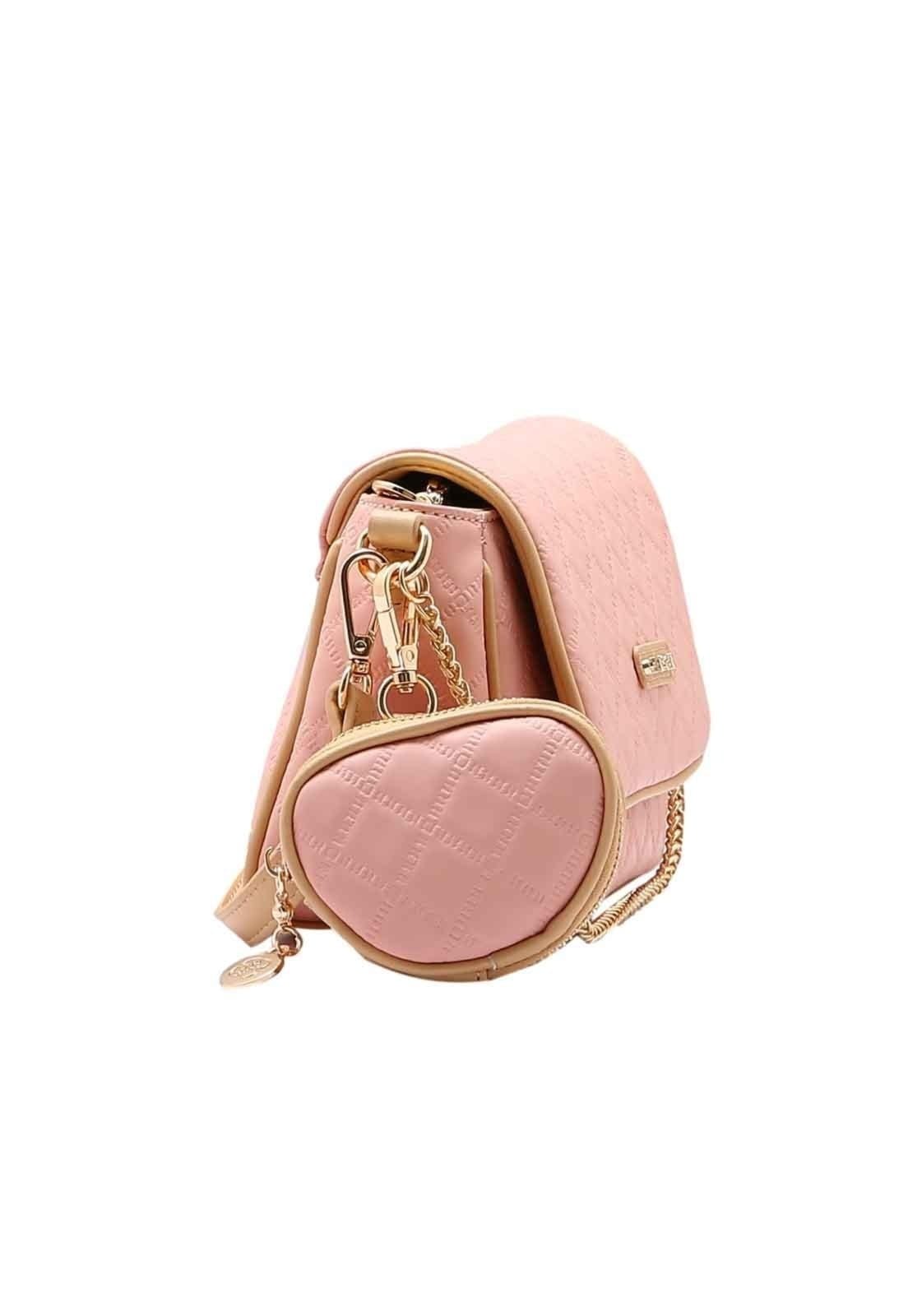 Vista 2 Bolsa Feminina Chenson Original Matelassê Cute Ombro 3484981 Chenson rosa