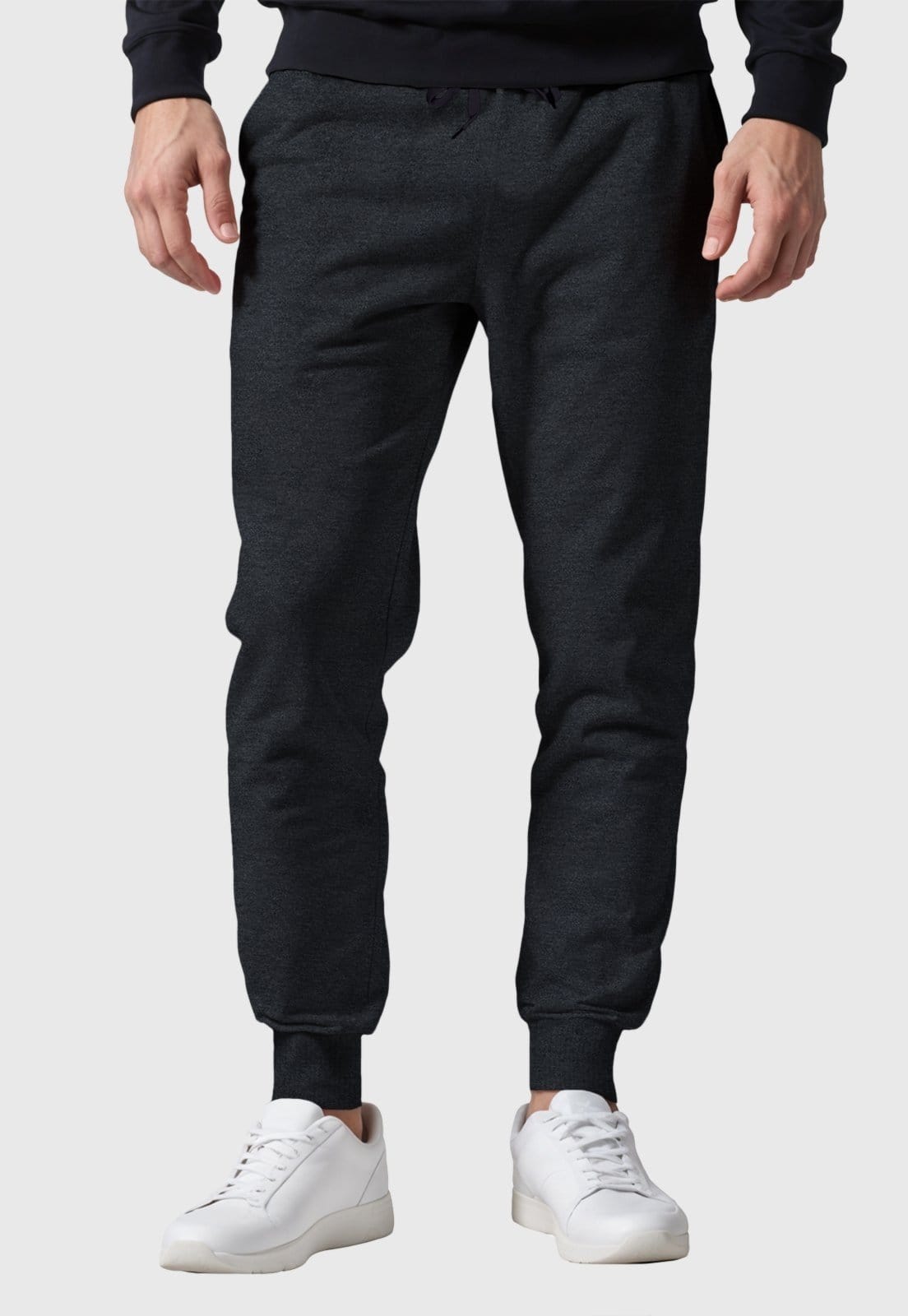 Vista 2 Kit 3 Calças Moletom Flanelado Masculino Lisas Benellys Chumbo Marinho Benellys preto