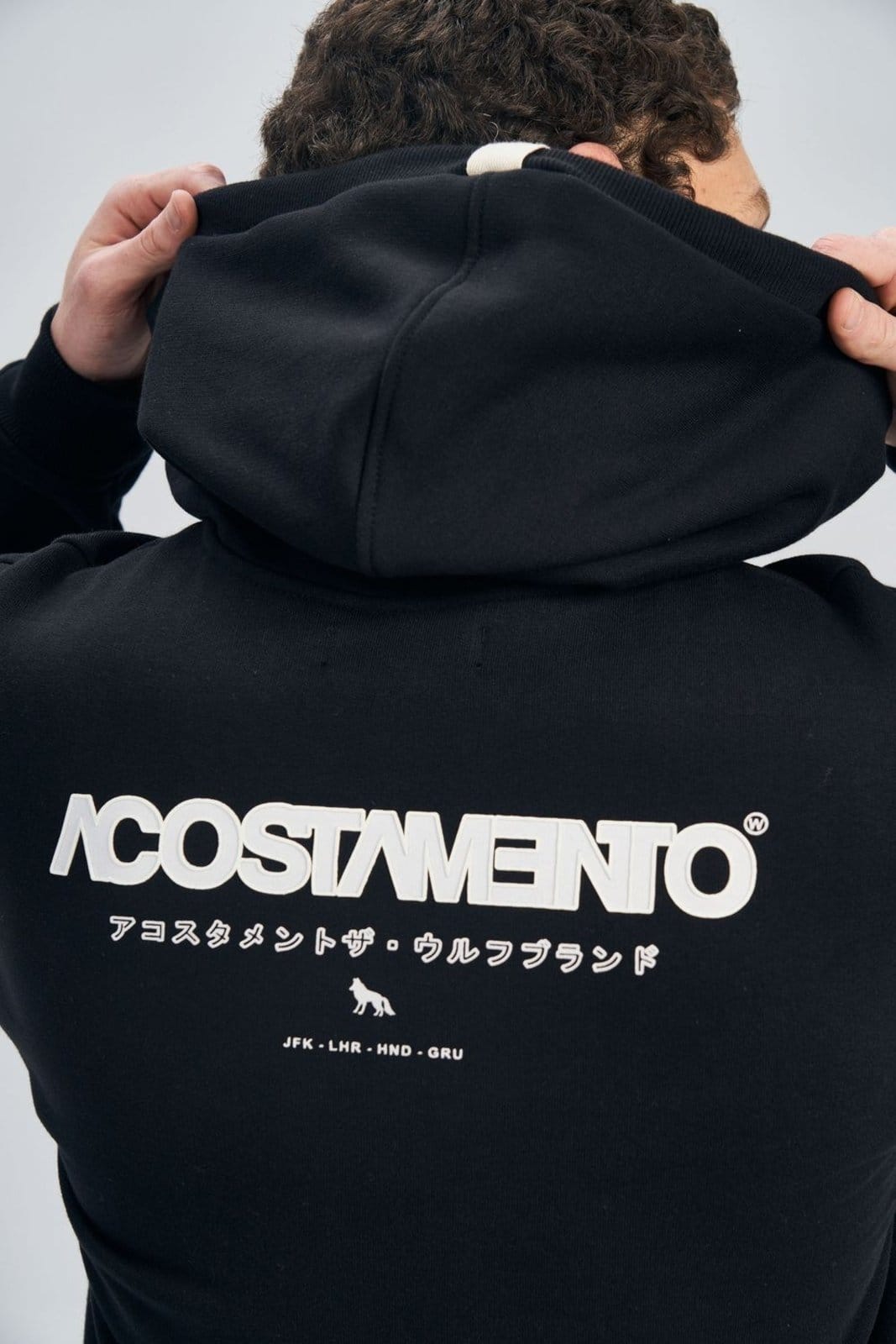 Vista 2 Blusão Moletom Peluciado Masculino Acostamento ACOSTAMENTO MASCULINO preto