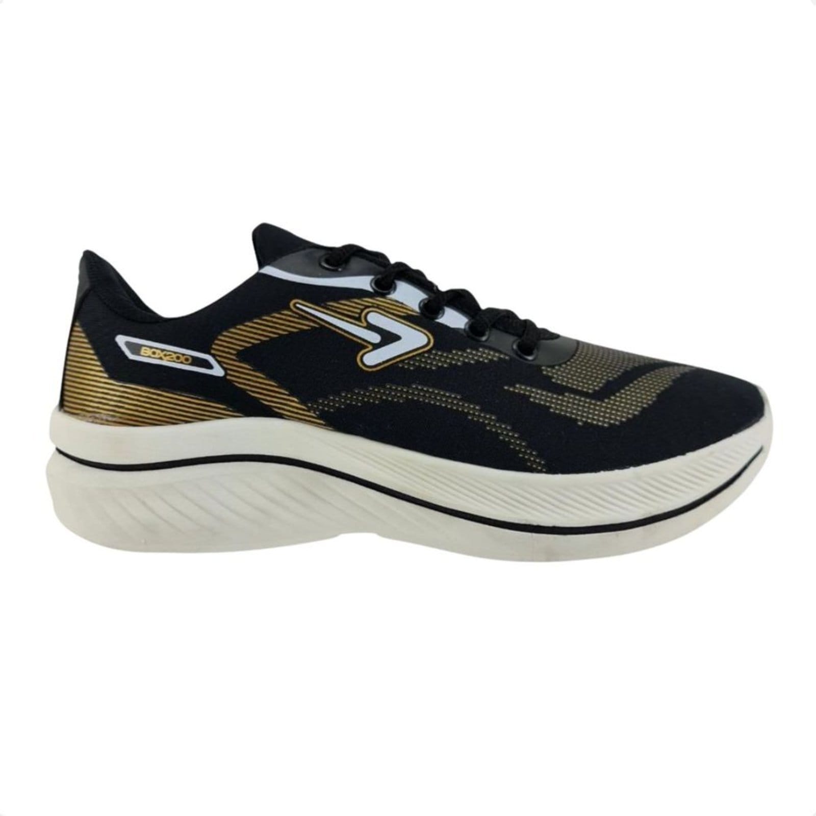 Tênis Corrida Masculino Jogging Box 200 E Dourado