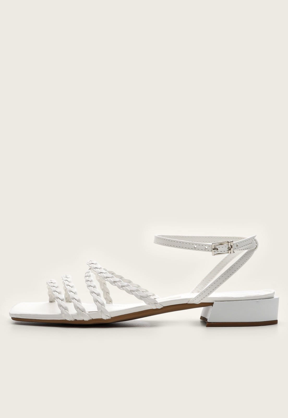 Rasteira Santa Lolla Trançada Branca