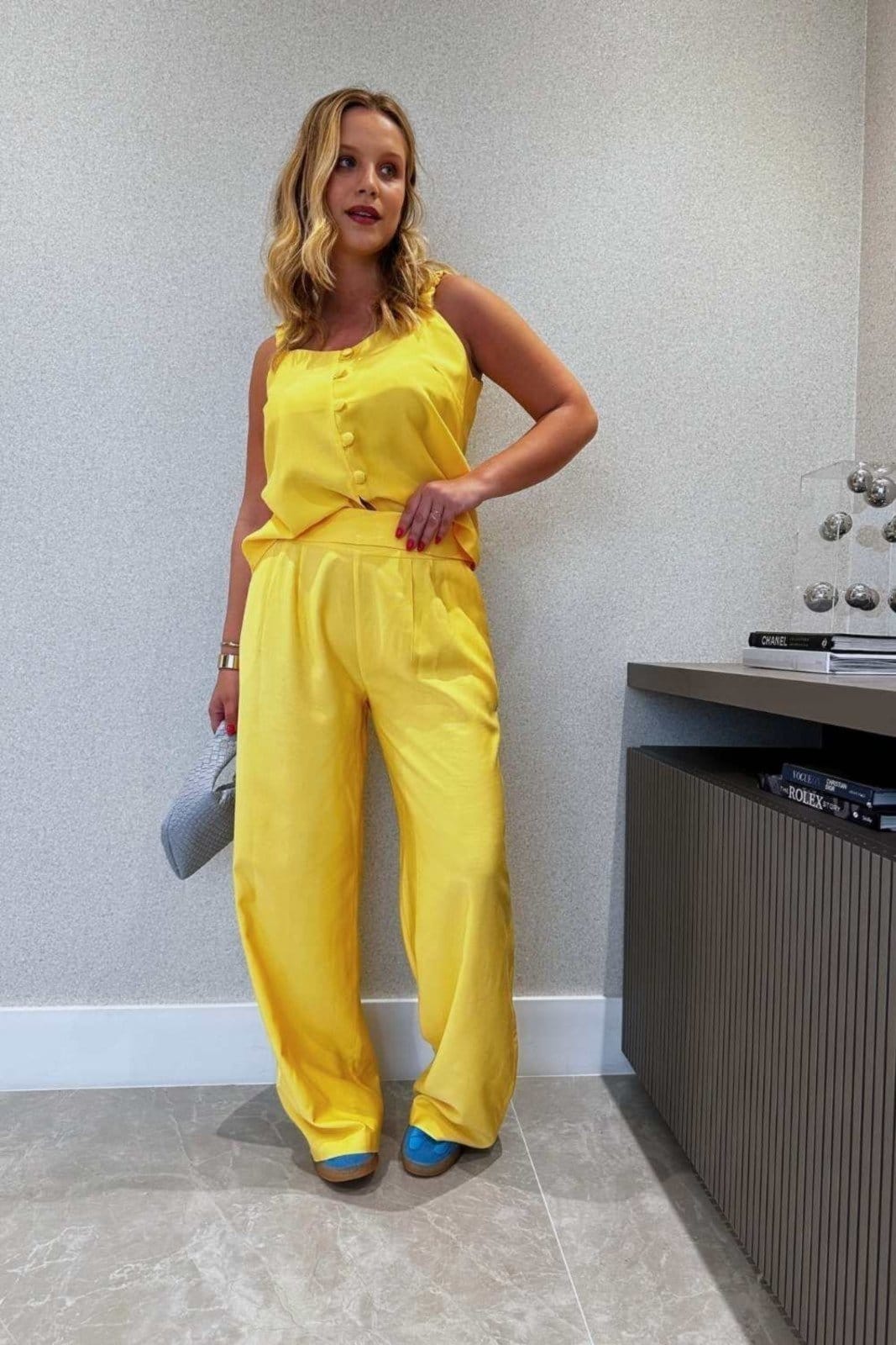 Calça Vanibele Wide Manteiga