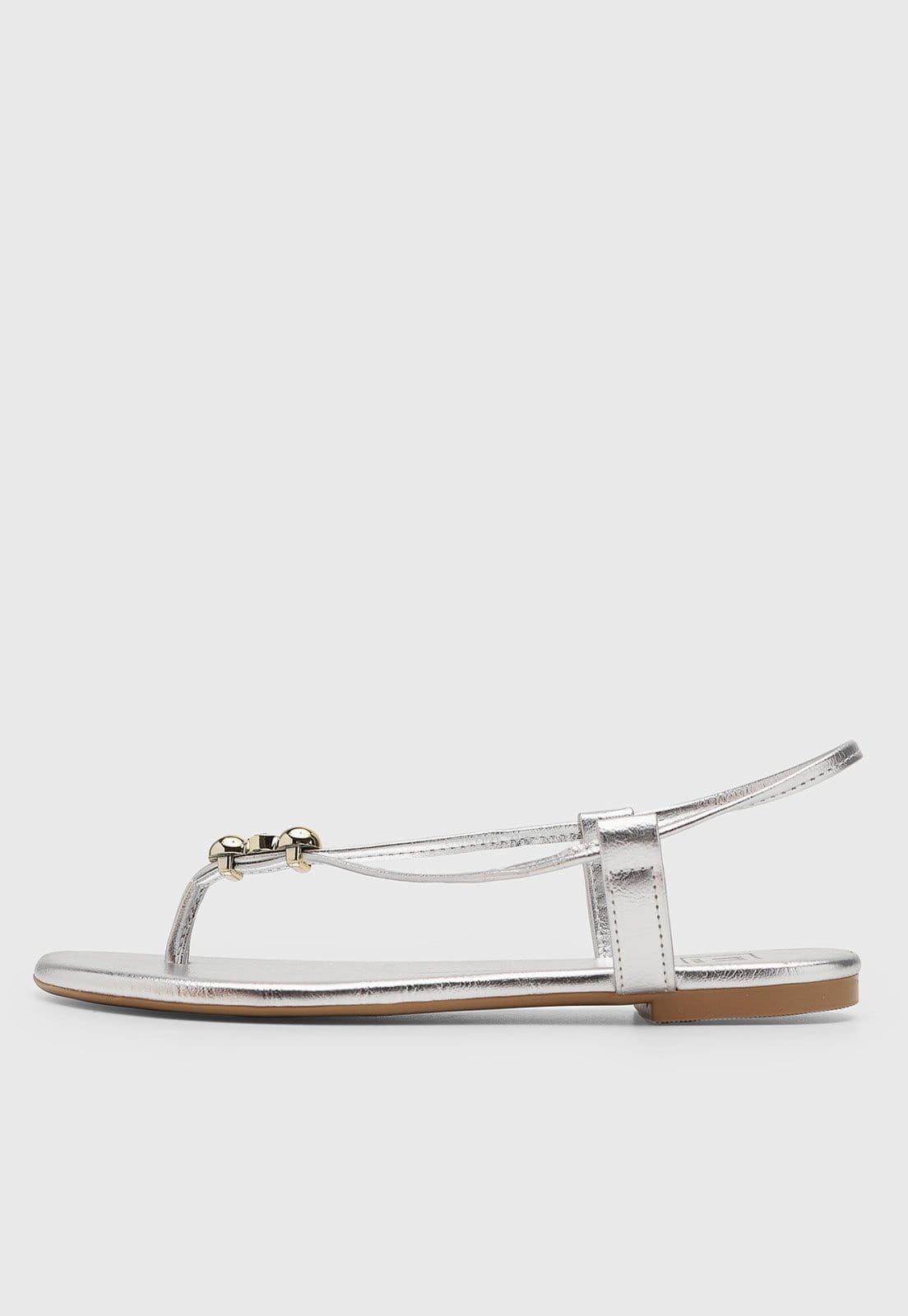 Rasteira Feminina Moleca Metalizada