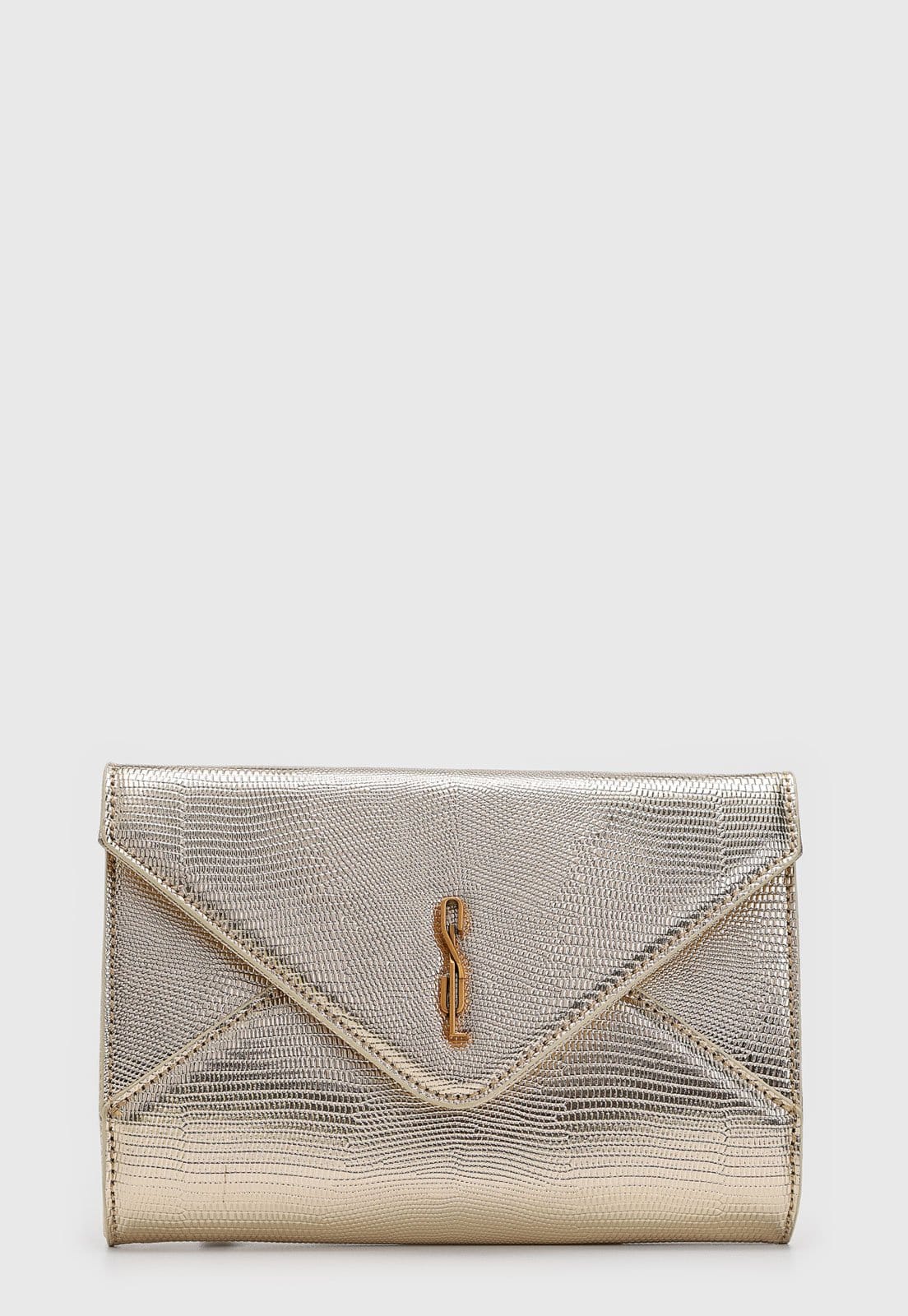 Clutch Transversal Santa Lolla Alça Corrente Dourada