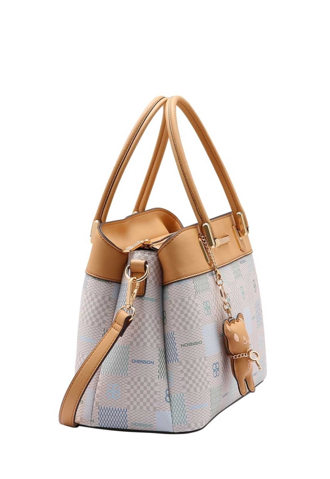 Vista 2 Bolsa Feminina Chenson Original Elemento Gráfico Mão Off-White 3485095 Chenson off-white white