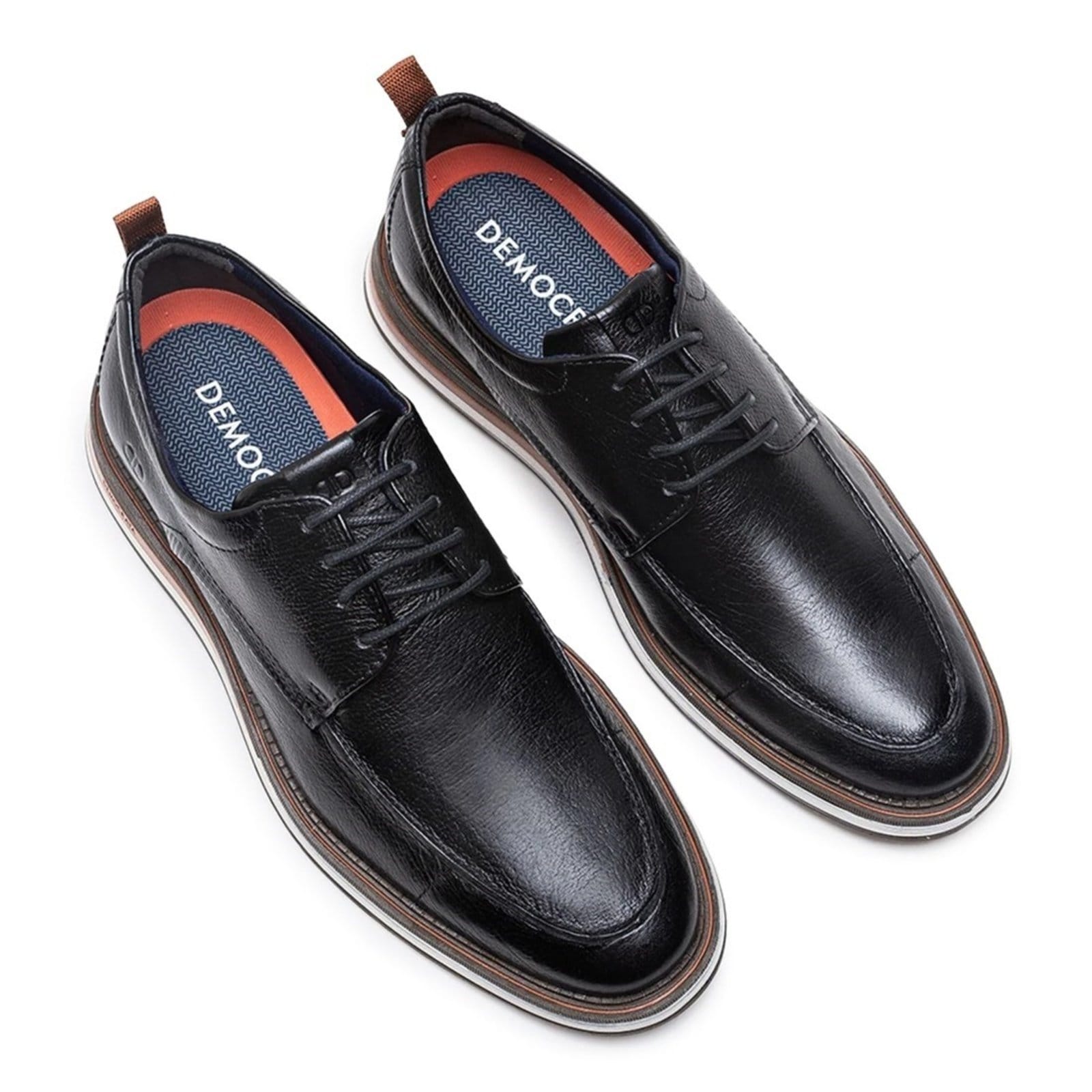 Vista 2 Sapato Social De Couro Democrata Metropolitan Type 272102 DEMOCRATA preto