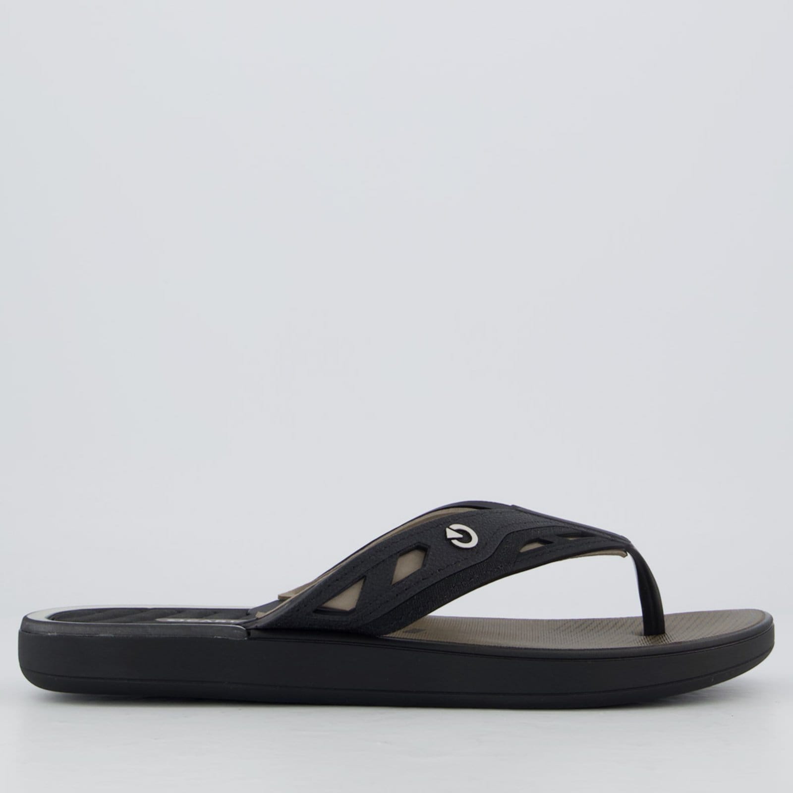 Vista 2 Chinelo Cartago Dallas e Bege CARTAGO preto